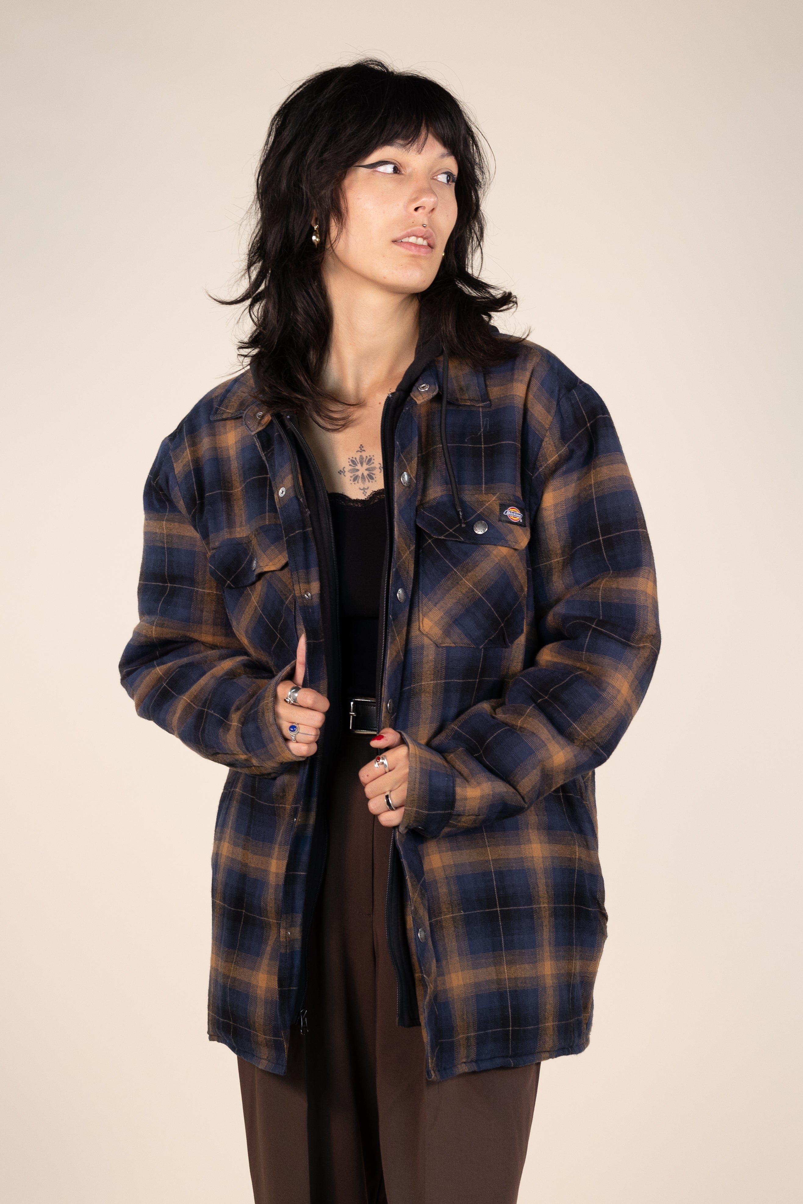 Dickies Hooded Flannel Workwear Jacket