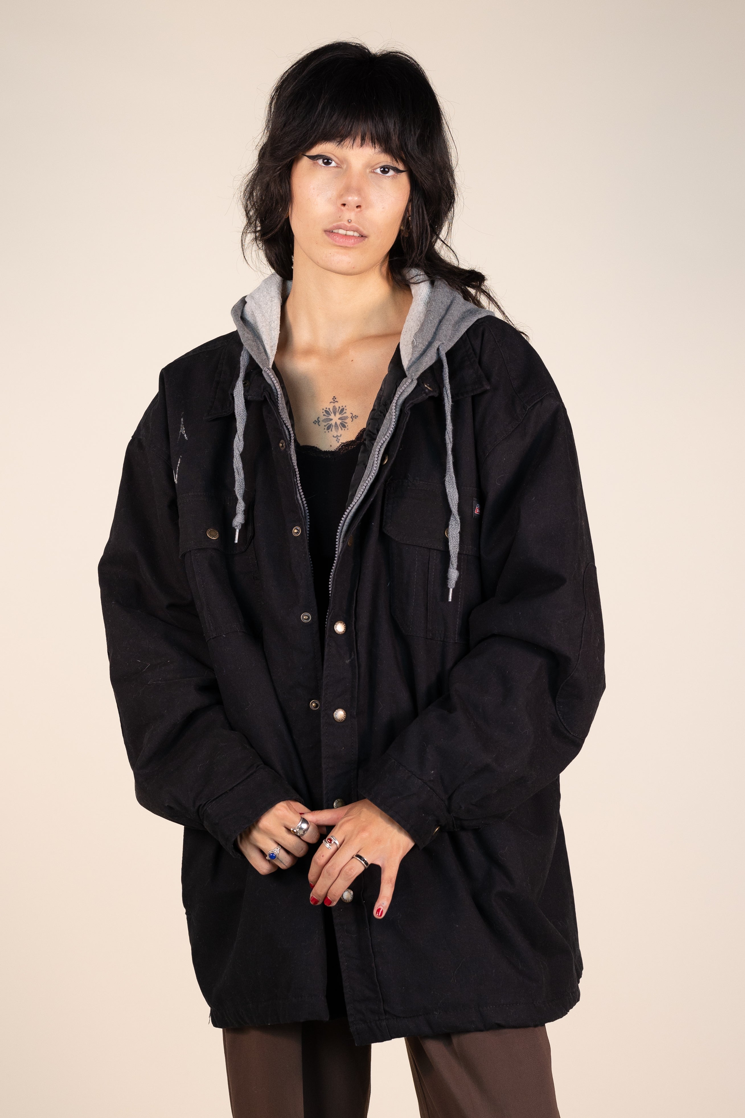 Dickies Black Hooded Workwear Jacket