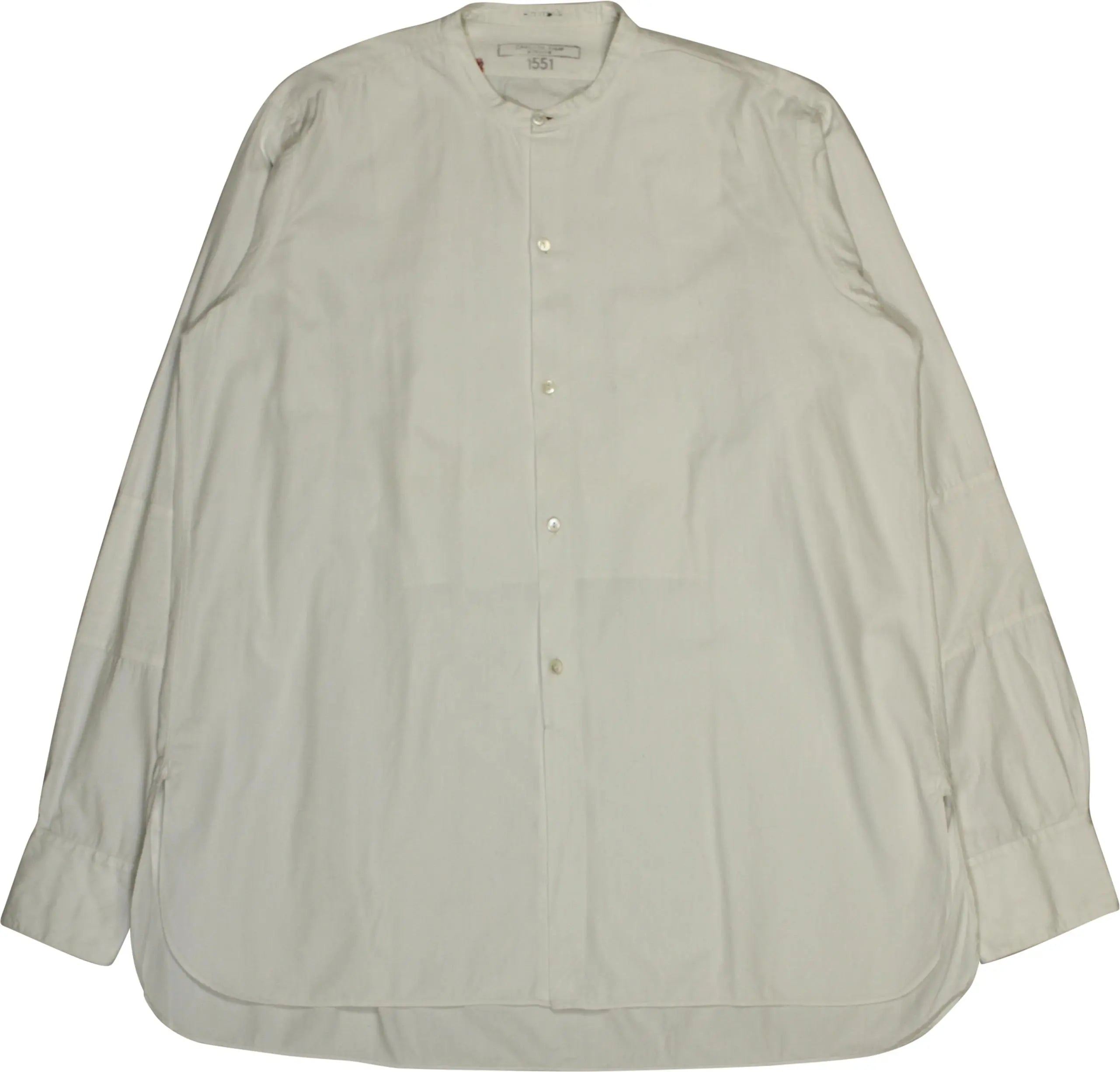 Carlton Film Atelier - 30/40s Collarless Shirt- ThriftTale.com - Vintage and second handclothing