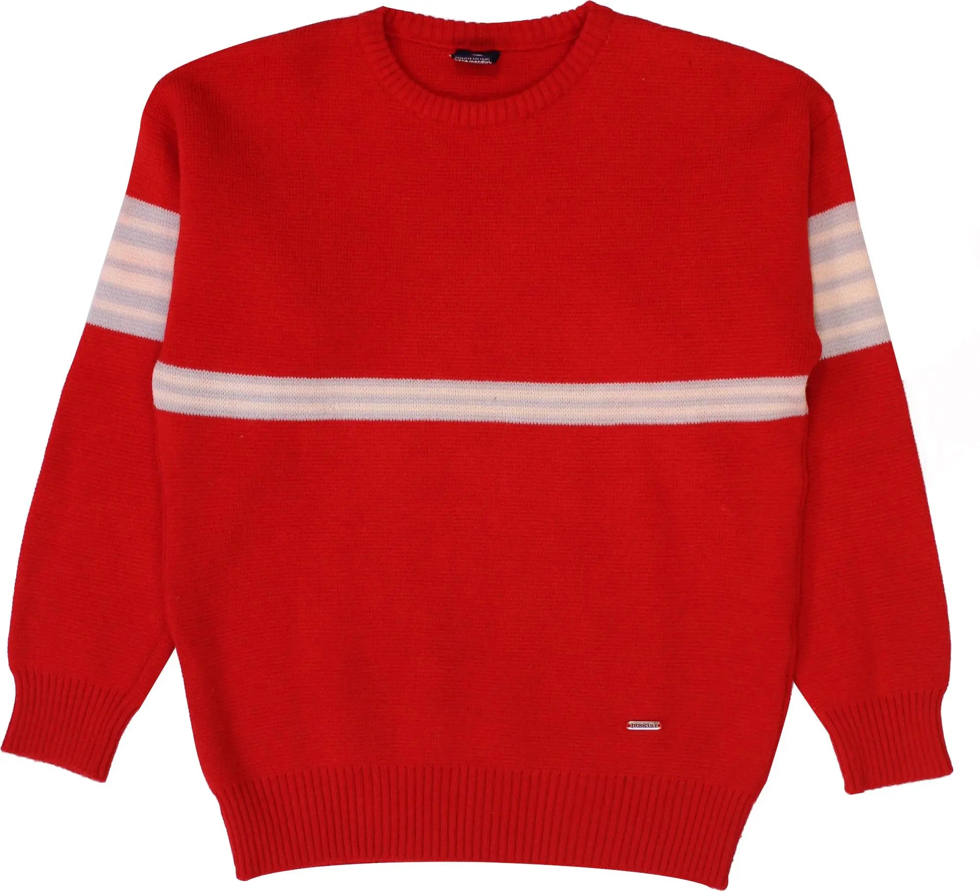 Pancari - 70s/80s Red Sweater- ThriftTale.com - Vintage and second handclothing