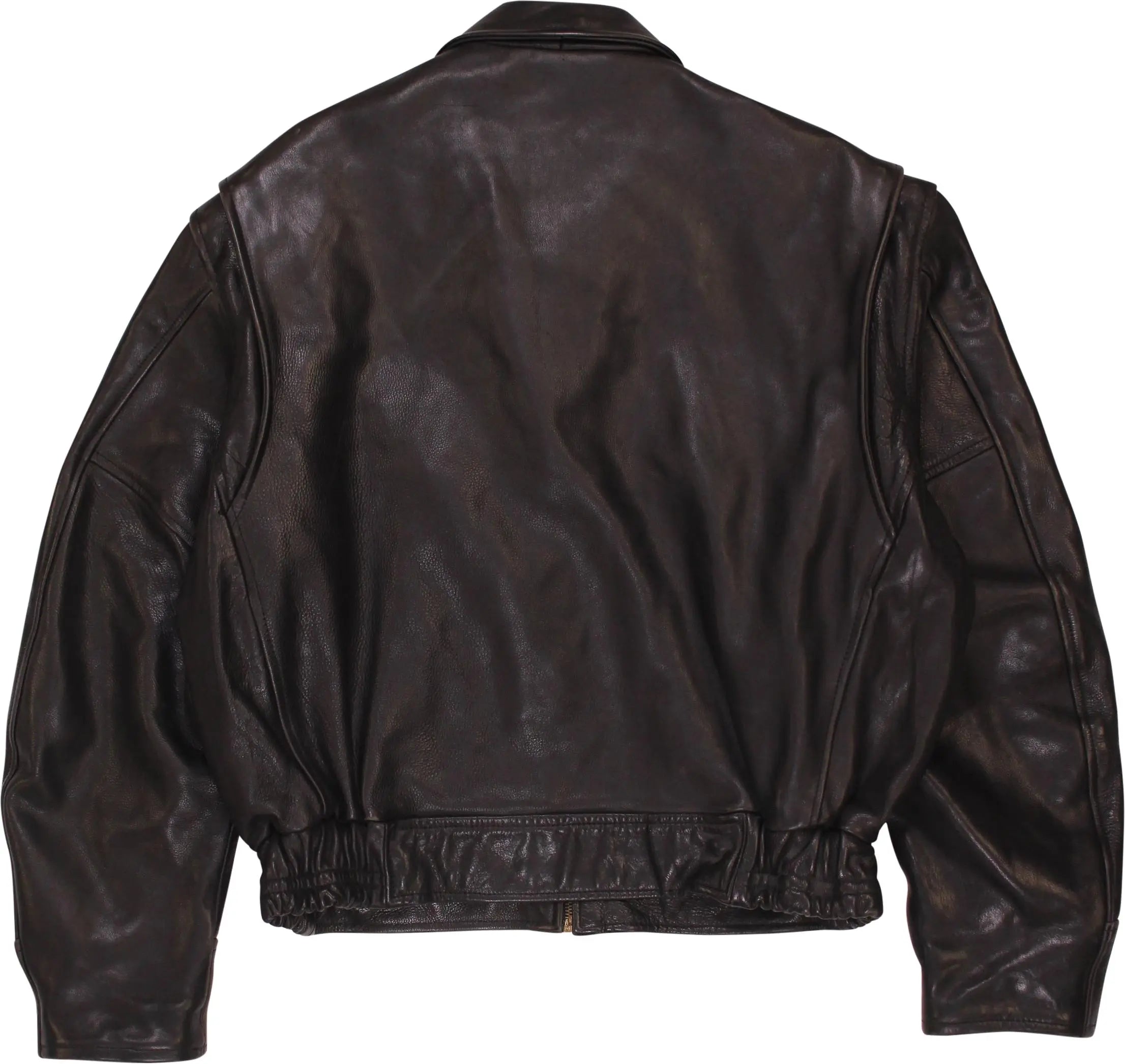 Lee Trevor - Rare 80s/90s Black Leather Jacket by Lee Trevor- ThriftTale.com - Vintage and second handclothing