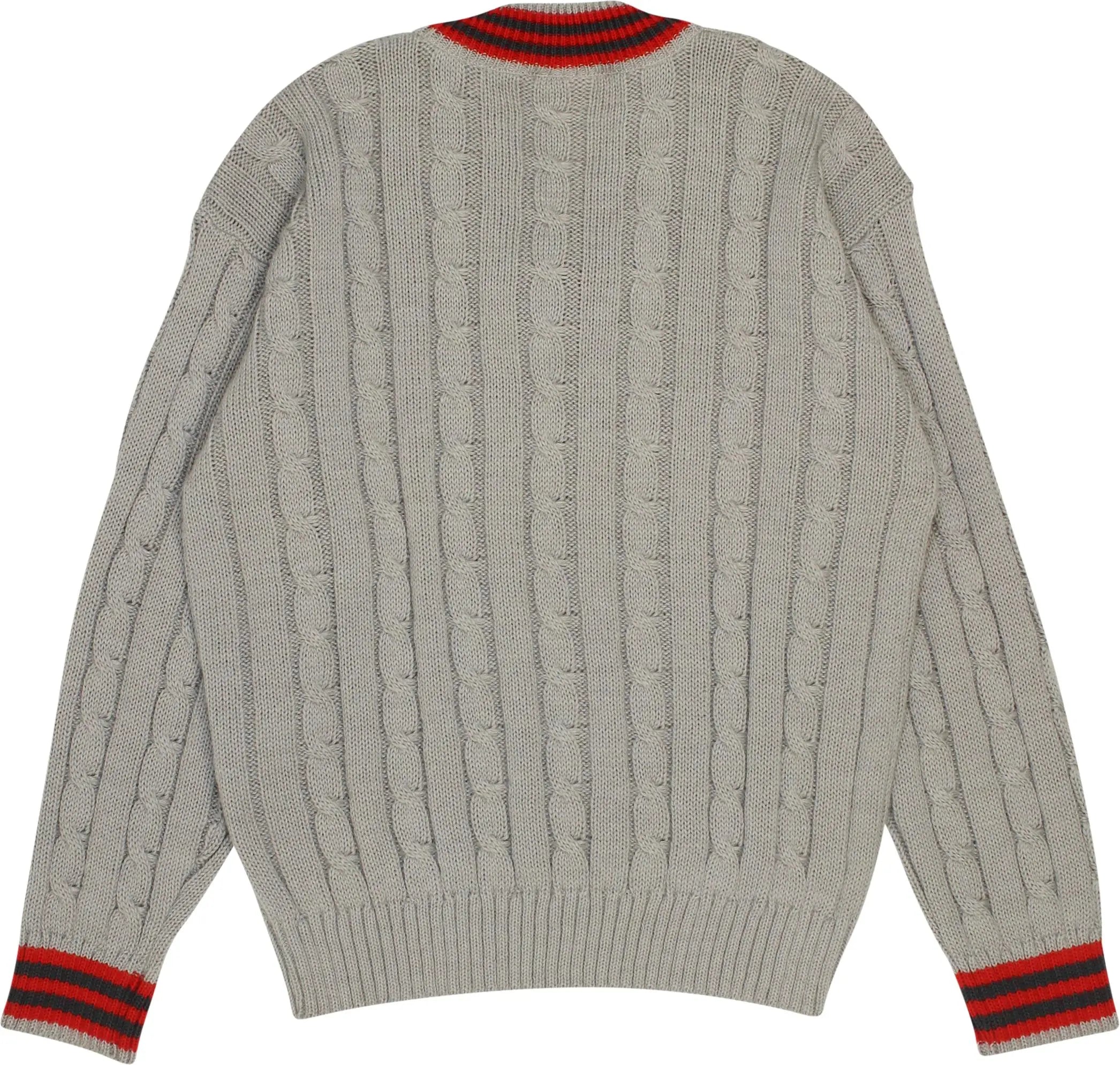 Chewitt - 80/90s Cable Knit V-Neck Sweater- ThriftTale.com - Vintage and second handclothing