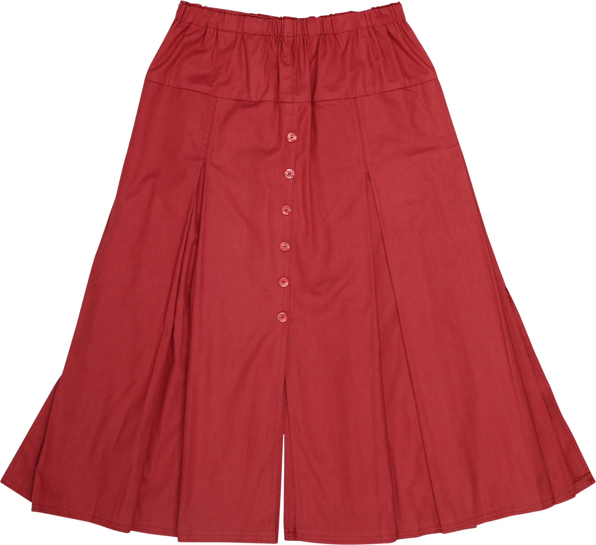 Unknown - 80/90s Red Midi Skirt- ThriftTale.com - Vintage and second handclothing