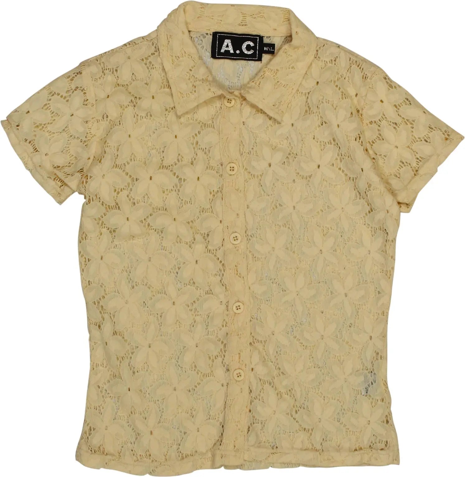 A.C - Lace Top- ThriftTale.com - Vintage and second handclothing
