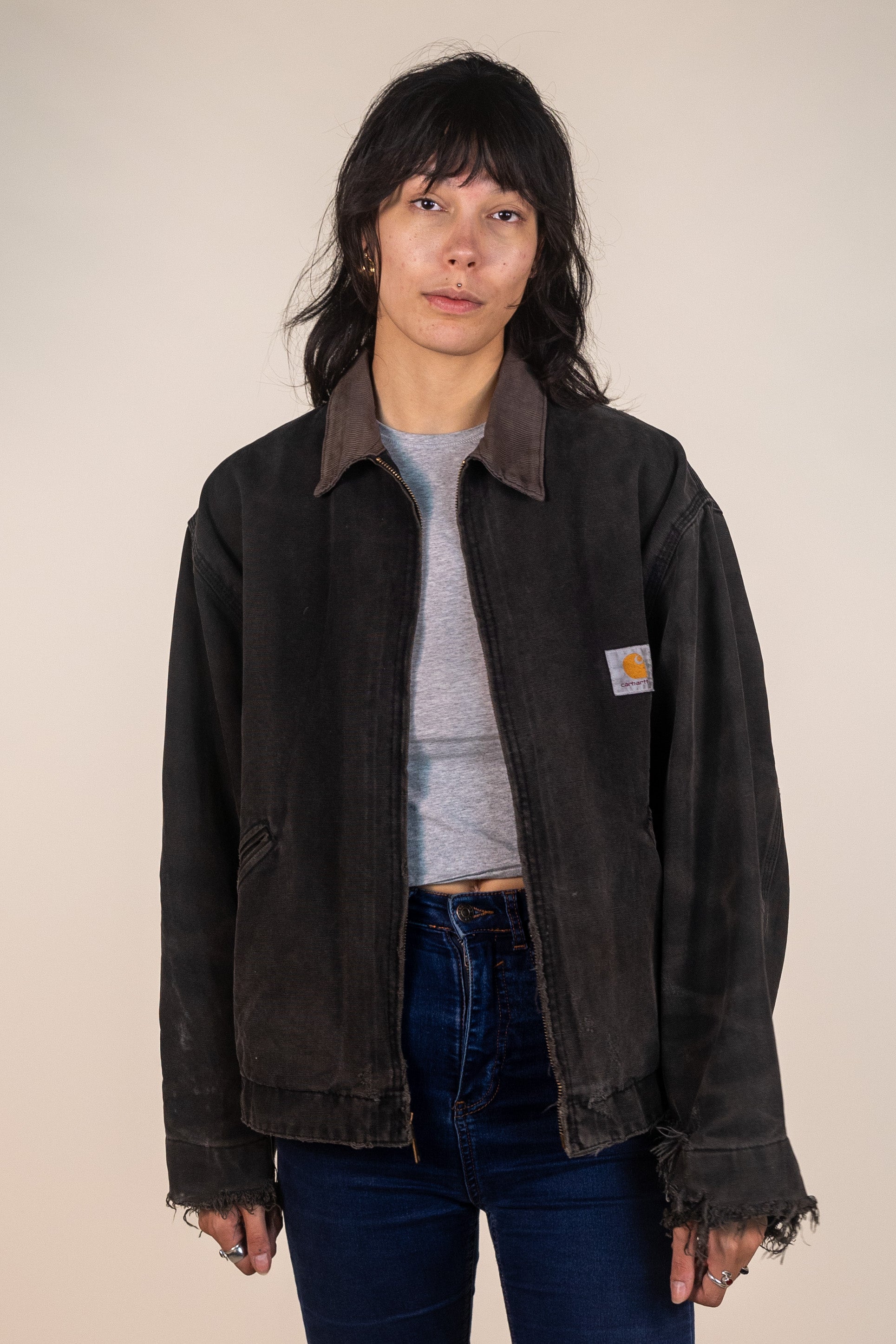 Carhartt Black Zipped Workwear Jacket