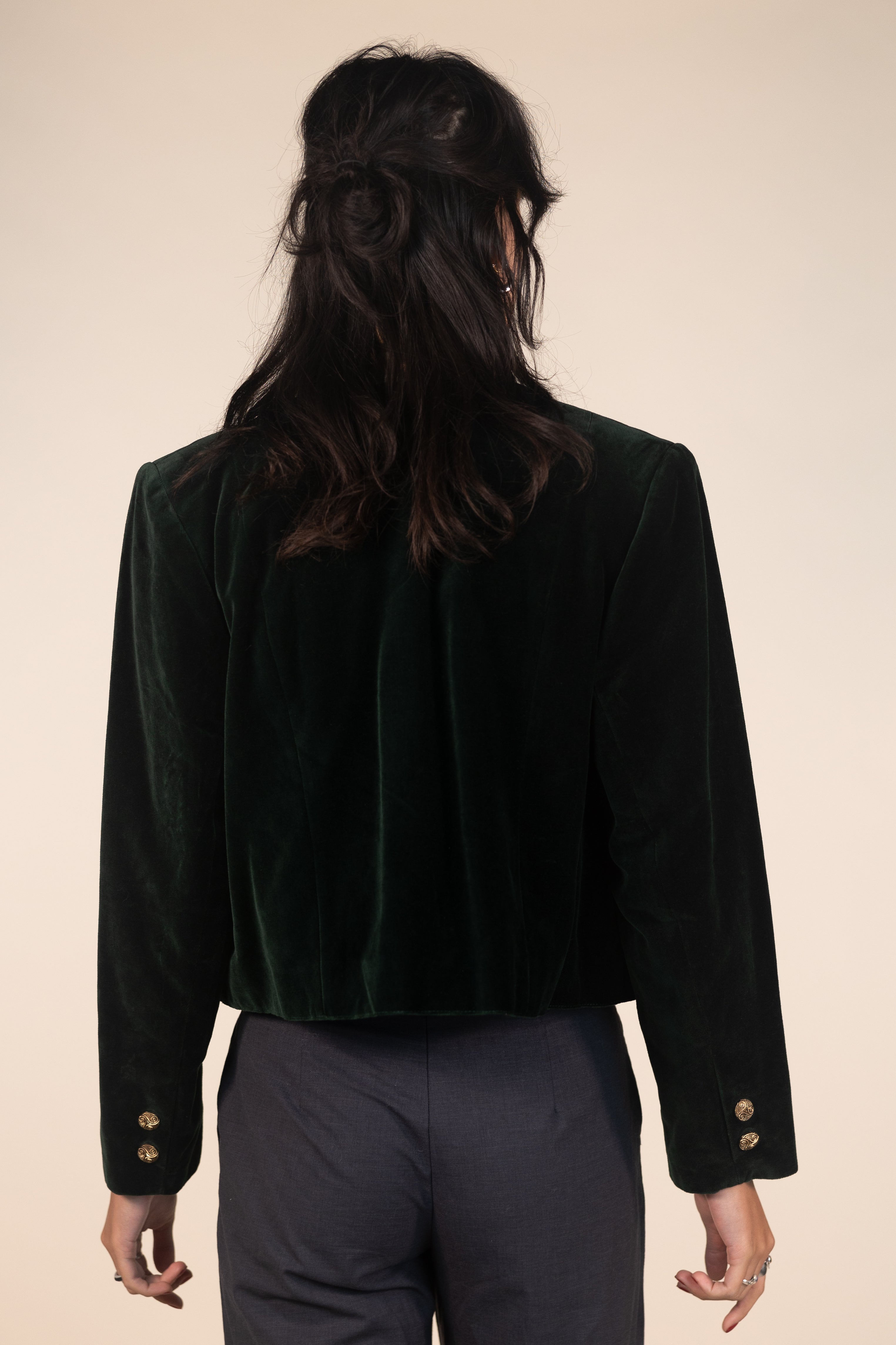 Green Velvet Blazer