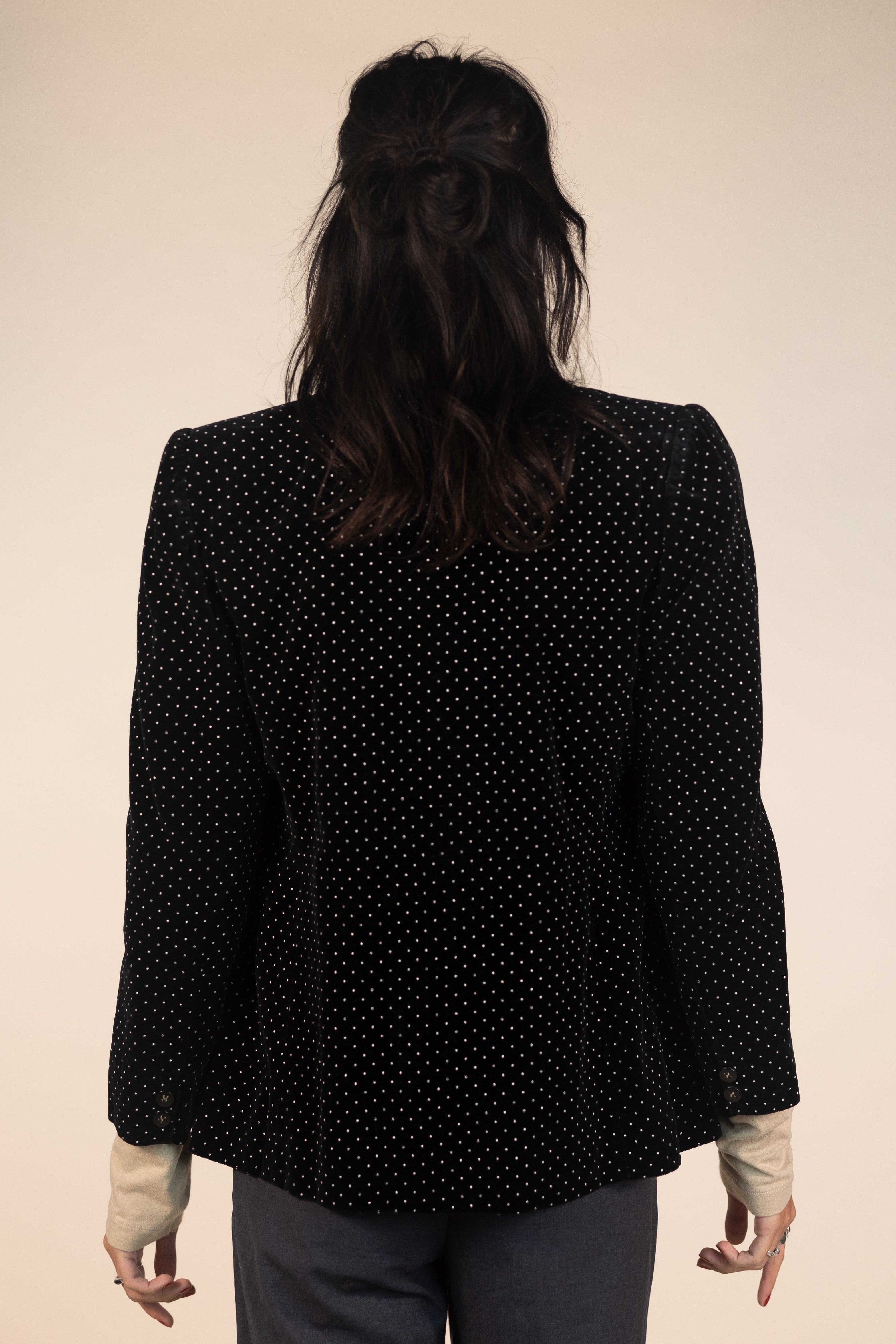 Polkadot Velvet Blazer