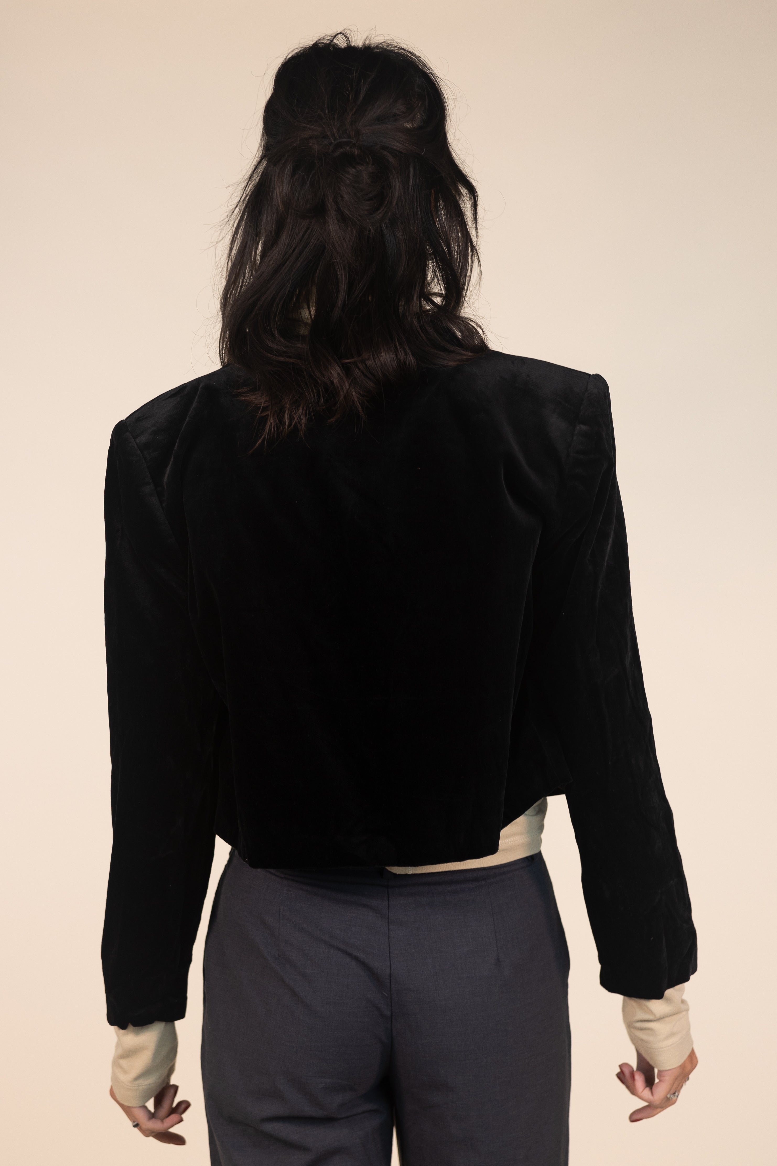 Velvet Blazer With Bow