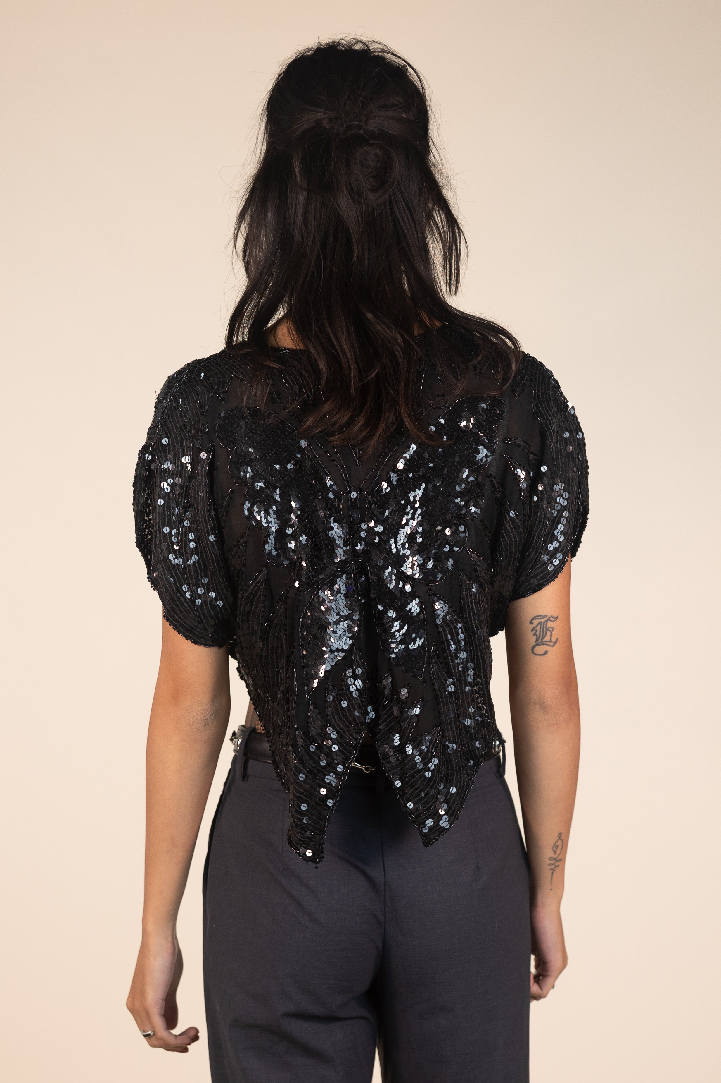 80s Sequin Butterfly Top