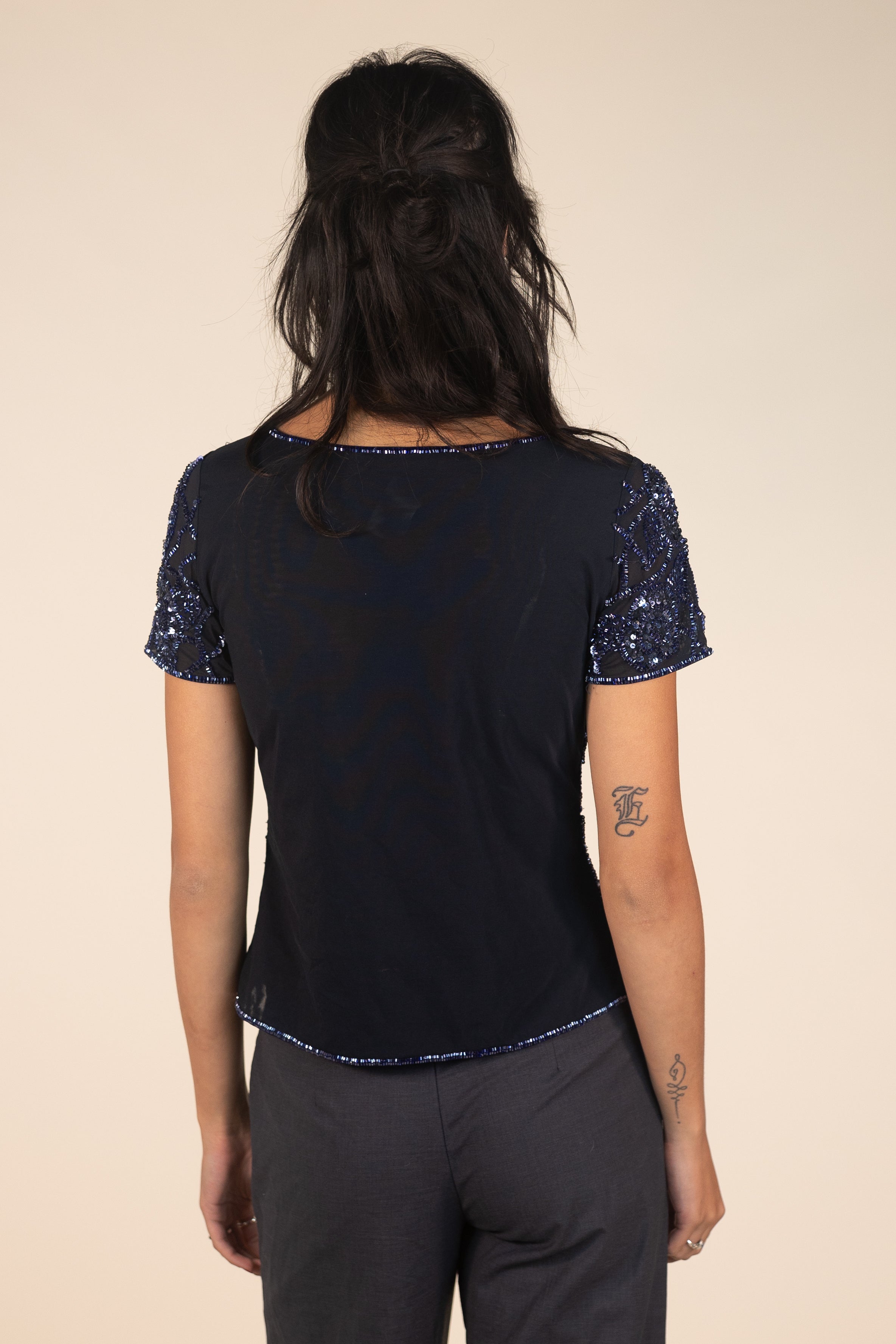 Mesh Sequin Top