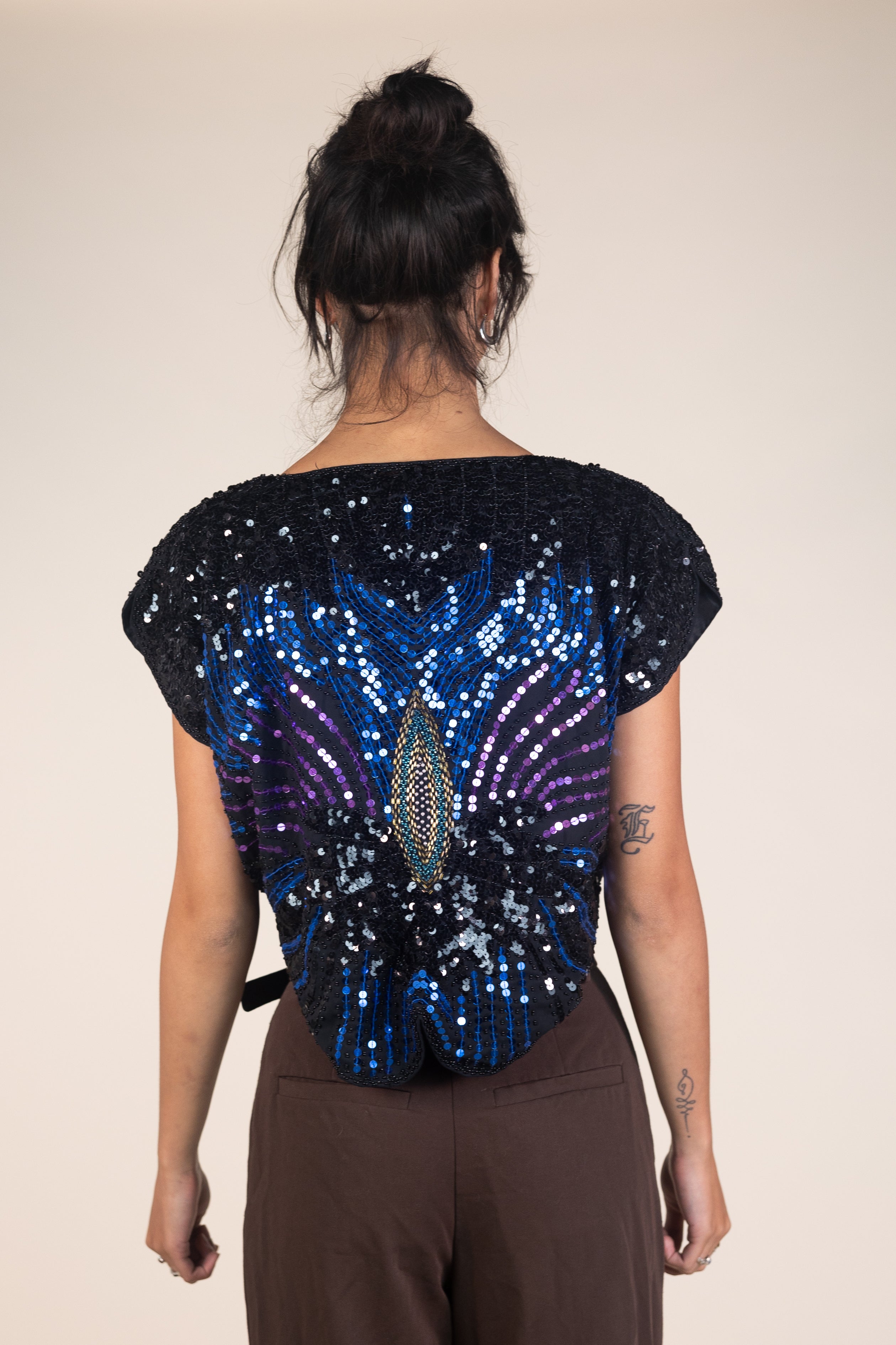 80s Sequin Butterfly Top