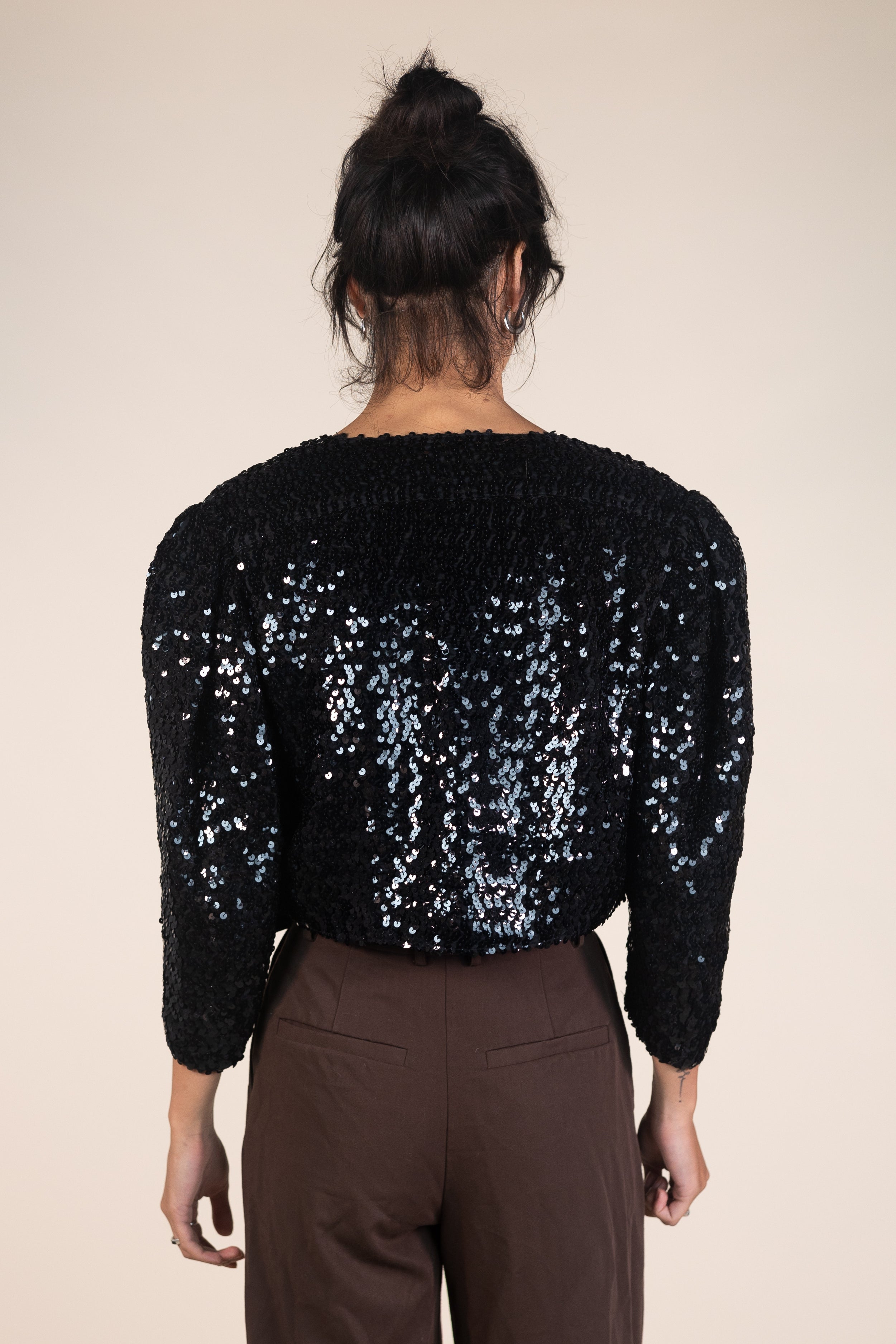 80s Silk Sequin Bolero