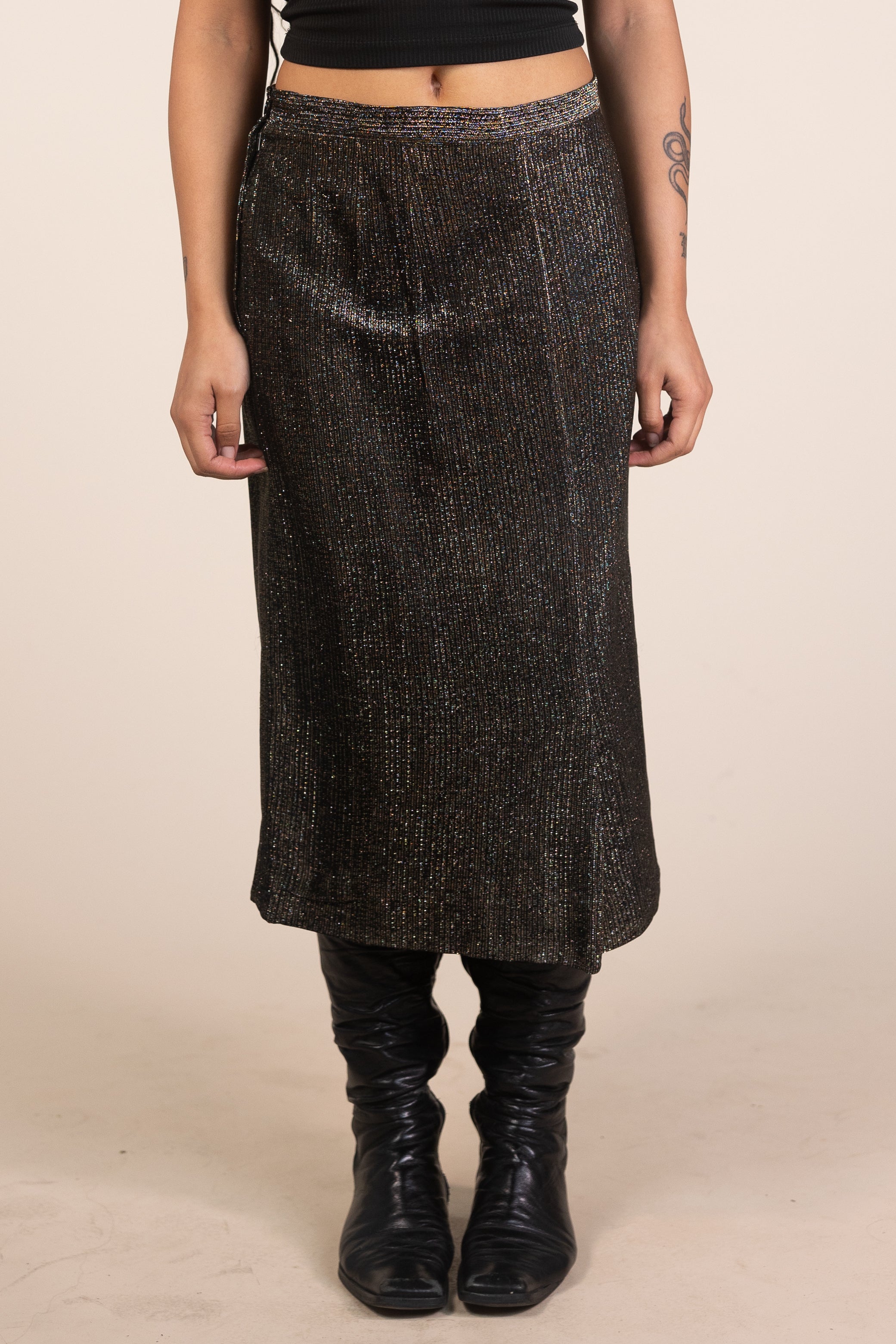 Glitter Midi Skirt