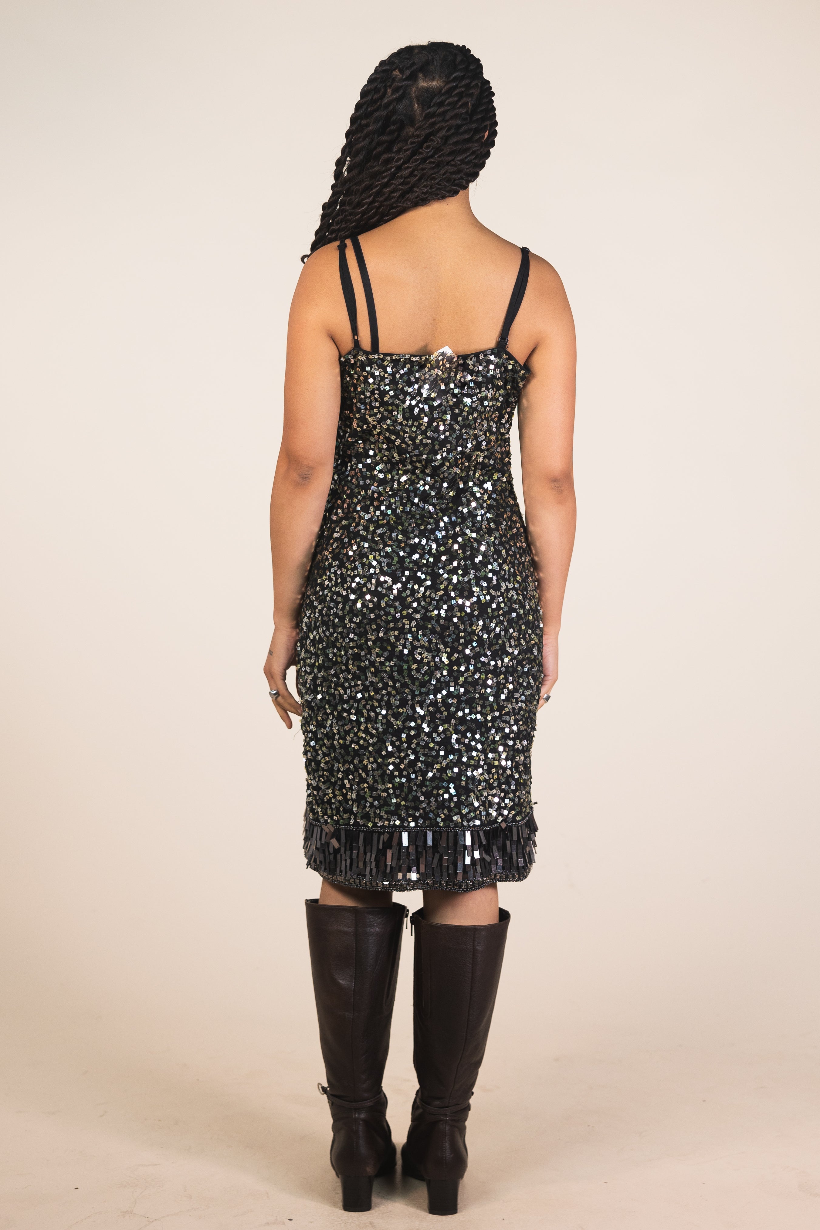 Silver Sequin Dress