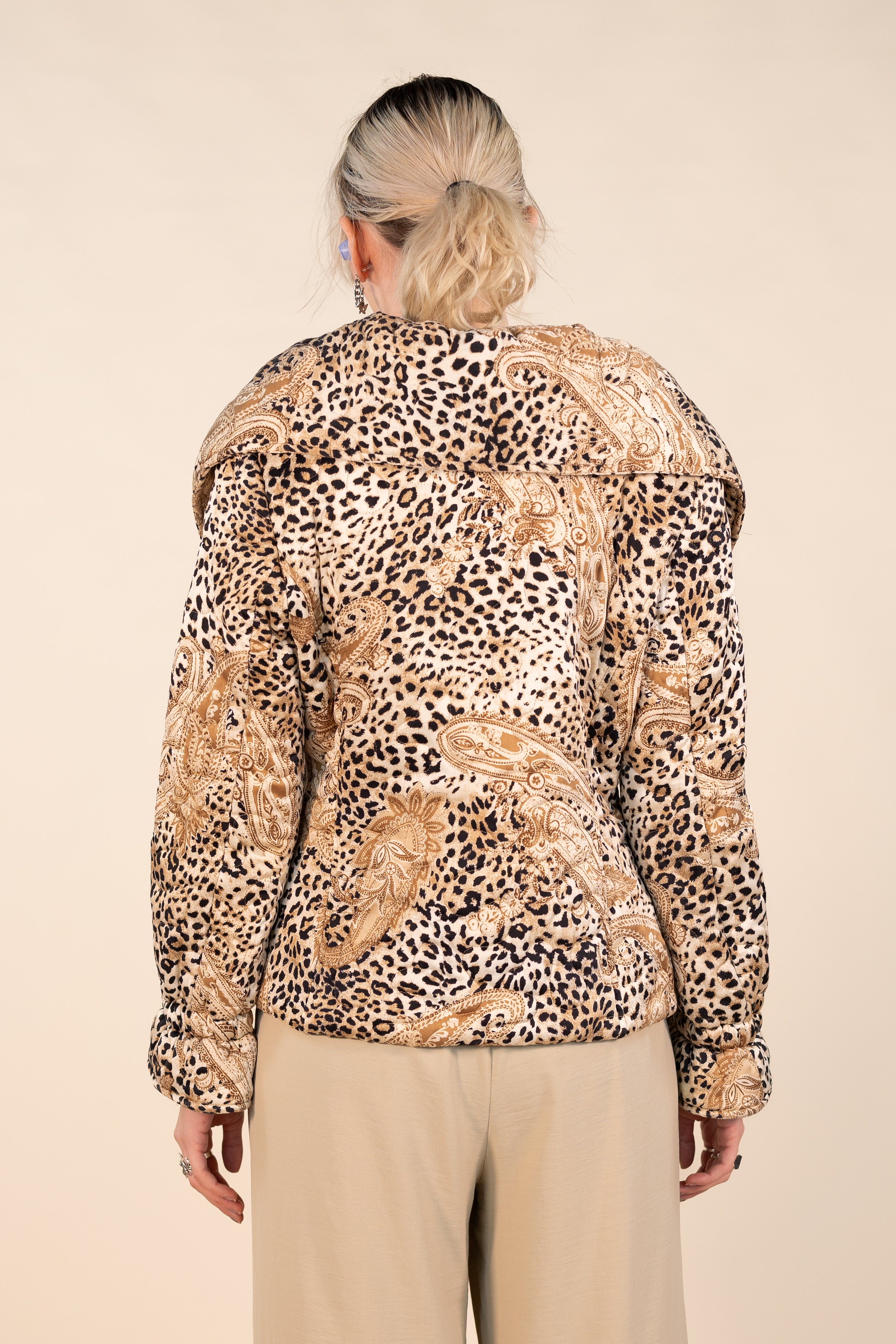 Silk Jacket with Animal Print