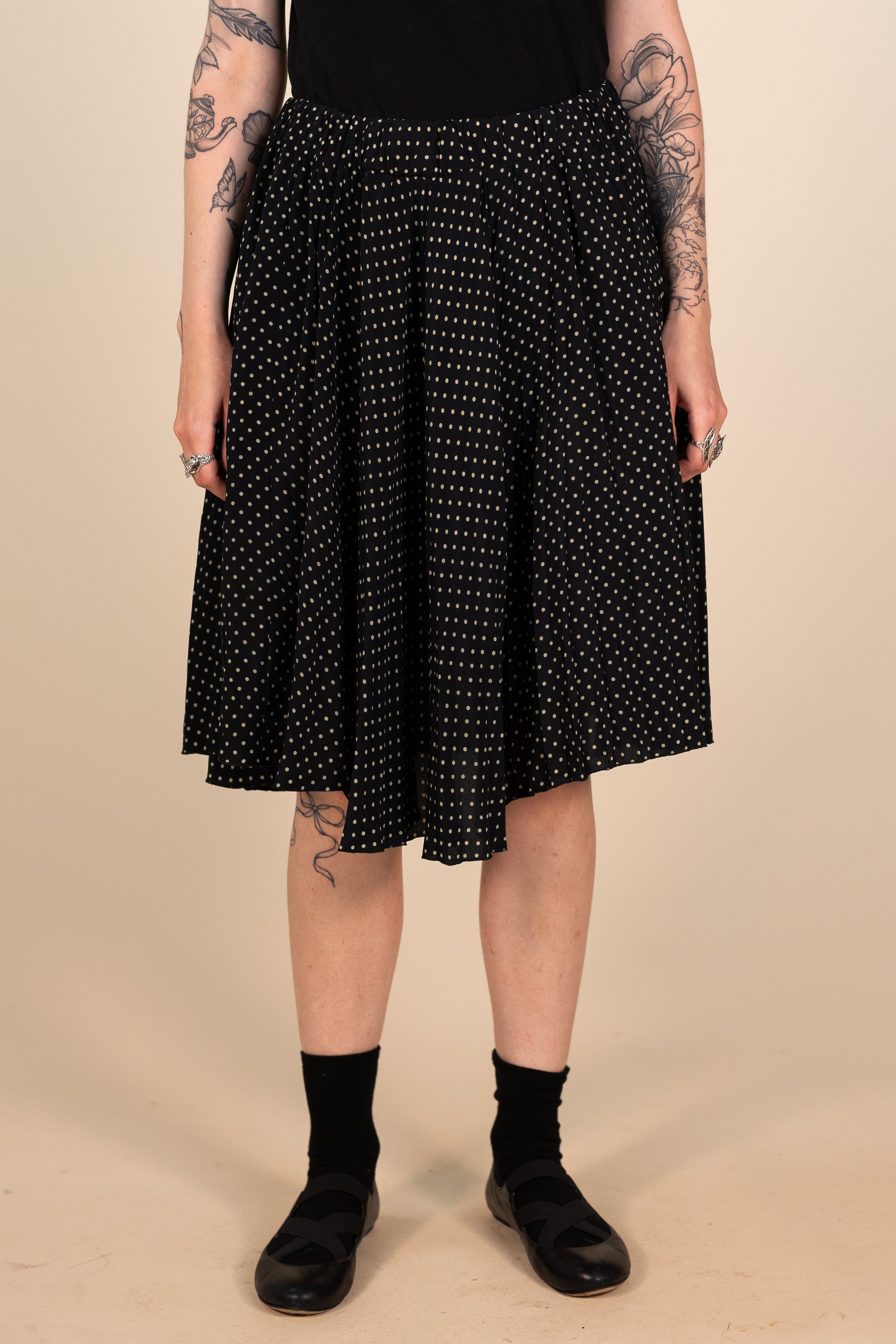 Skirt with Polkadot Print
