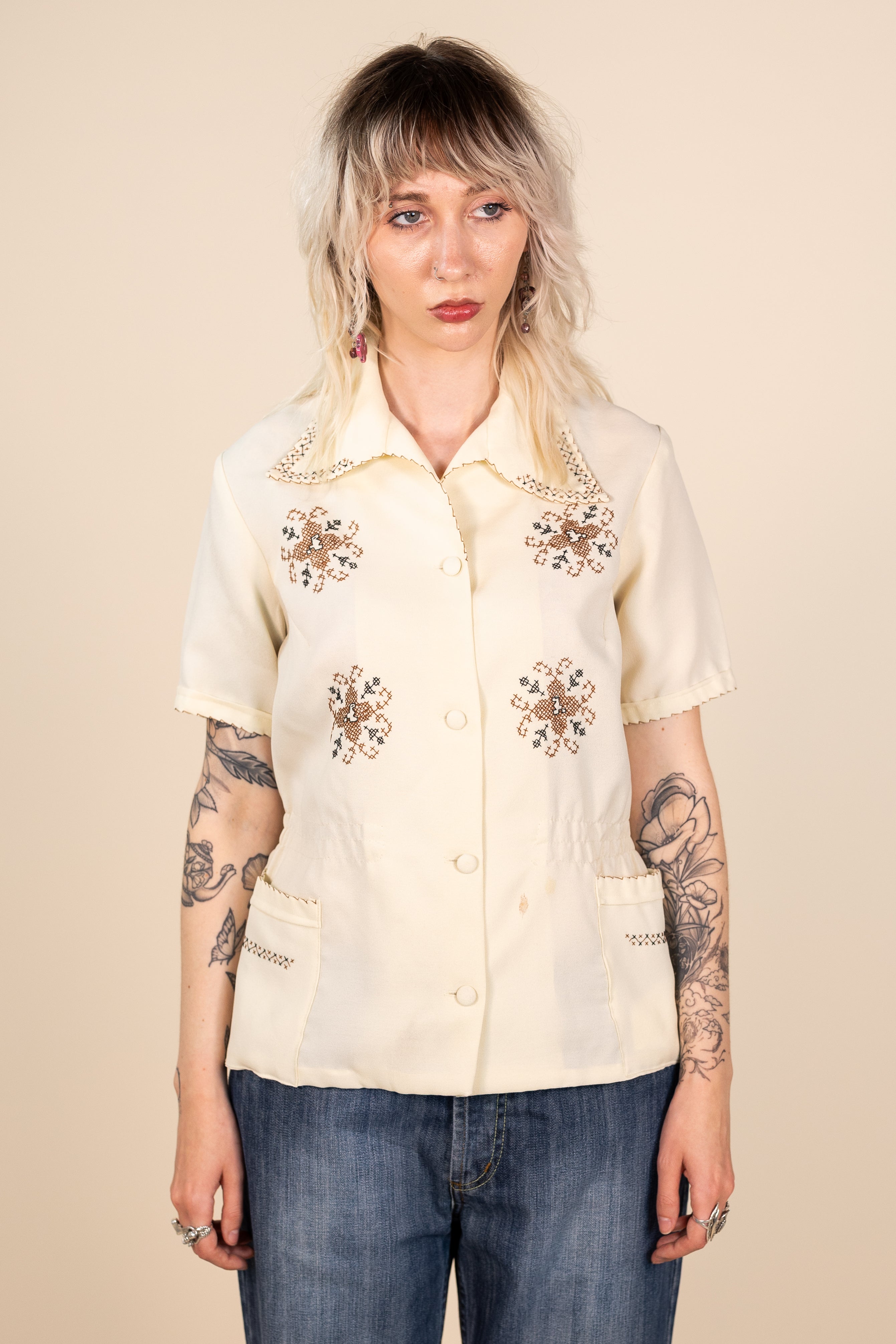 70s Shirt with Embroided Details