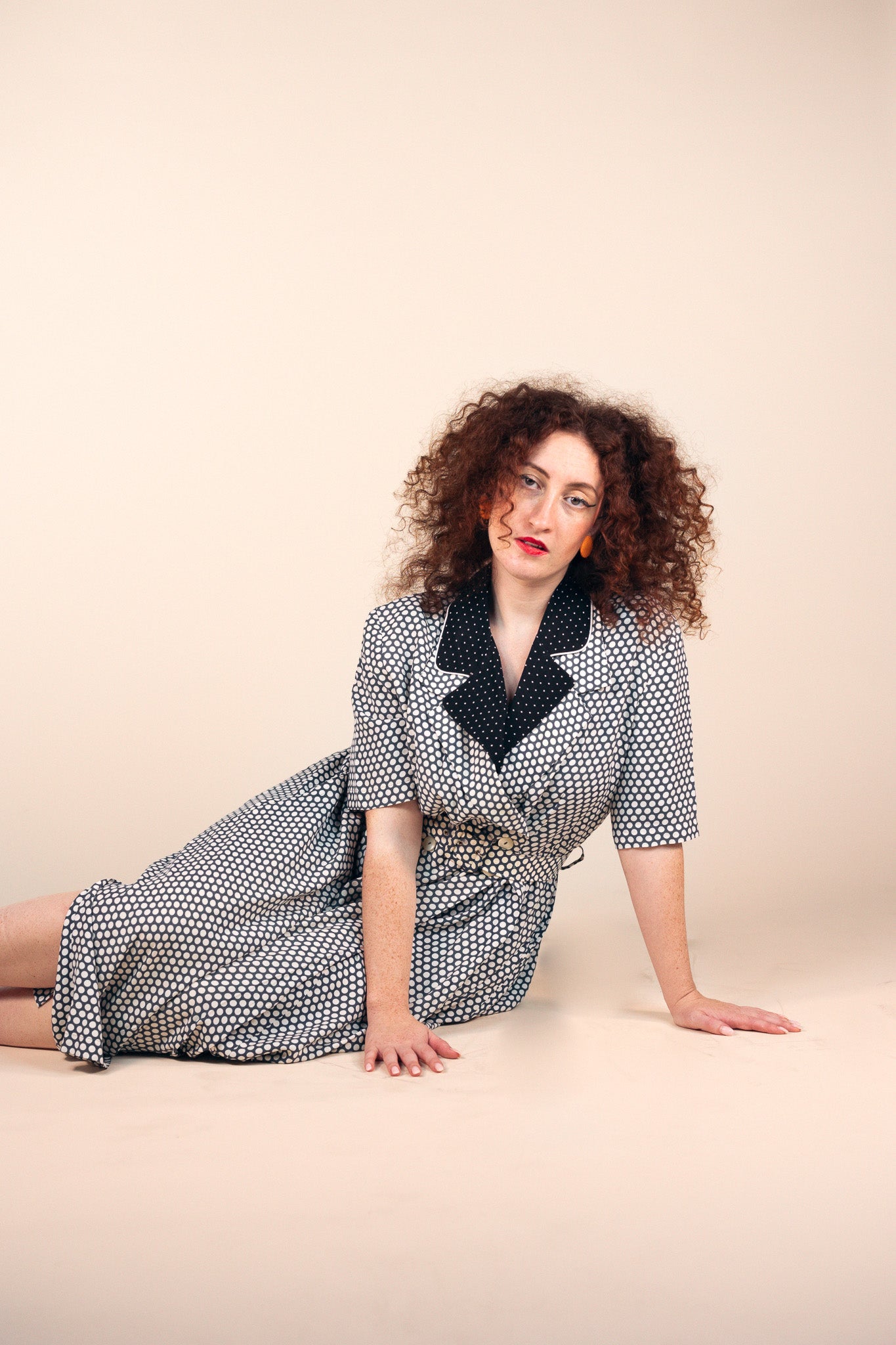 Vintage 80s Polka Dot Dress ThriftTale