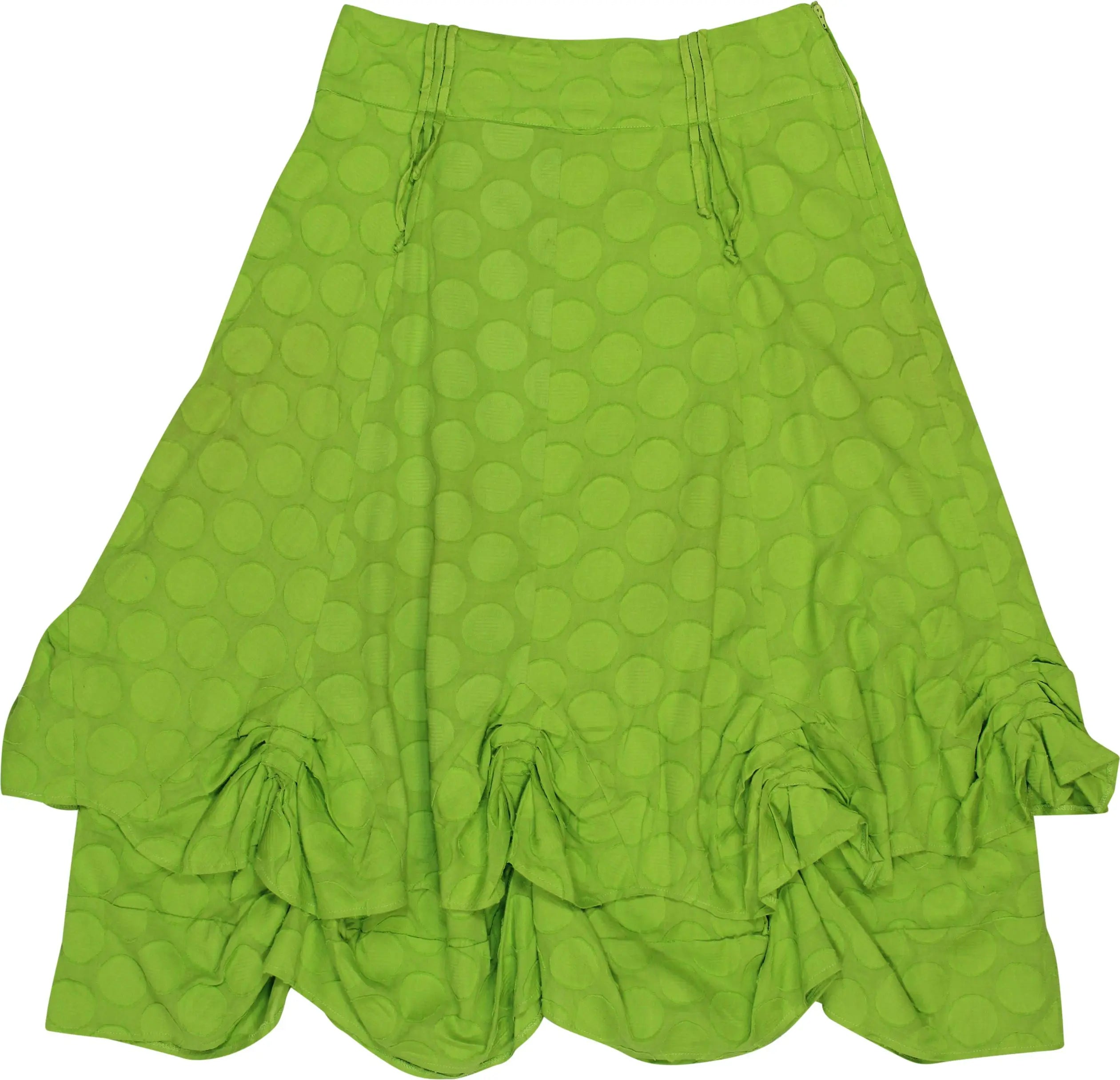 ART - Green Midi Skirt- ThriftTale.com - Vintage and second handclothing