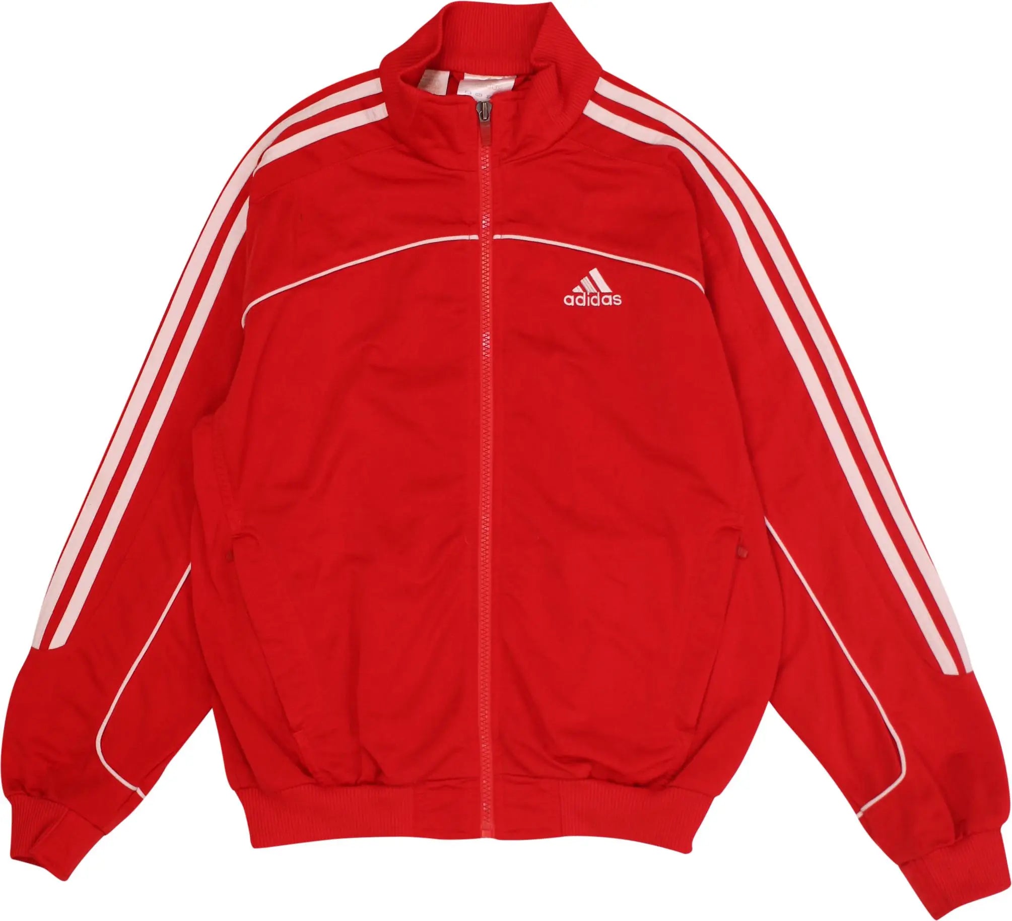 Adidas - 00s Adidas Red Track Jacket- ThriftTale.com - Vintage and second handclothing