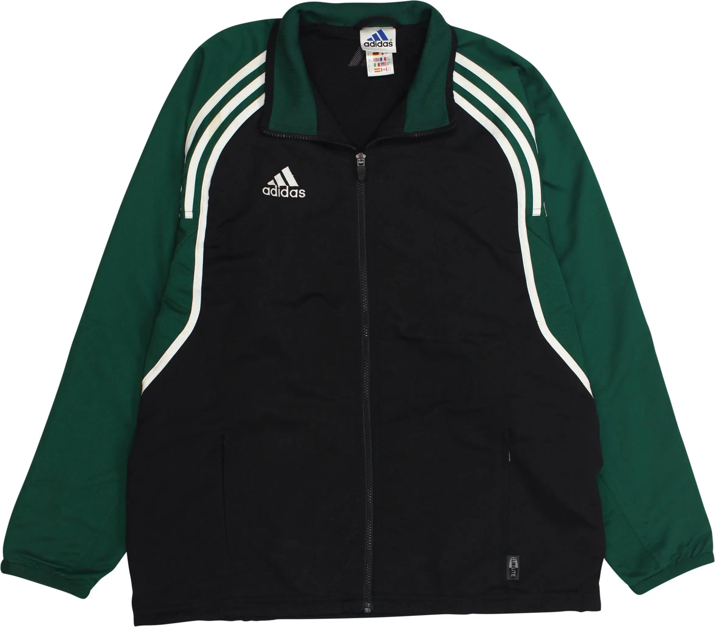 Adidas - 00s Green Track Jacket by Adidas- ThriftTale.com - Vintage and second handclothing
