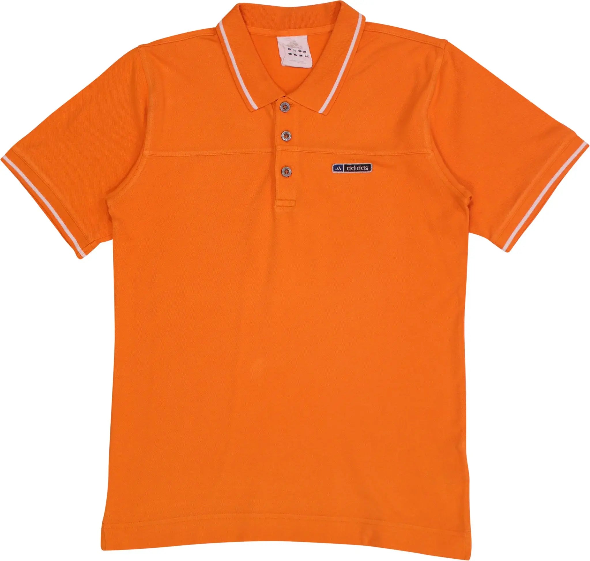 Adidas - 00s Orange Polo Shirt by Adidas- ThriftTale.com - Vintage and second handclothing