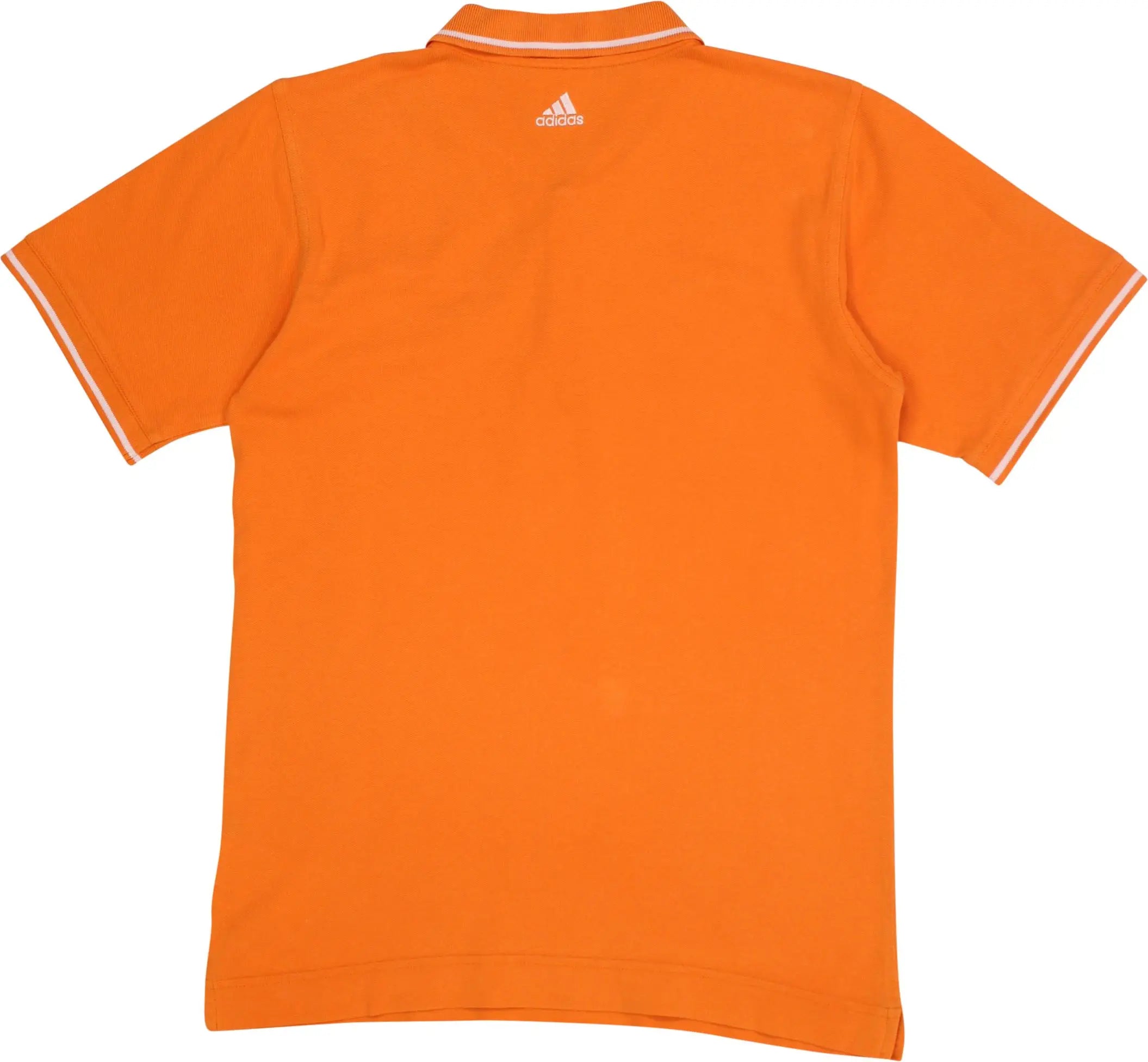 Adidas - 00s Orange Polo Shirt by Adidas- ThriftTale.com - Vintage and second handclothing
