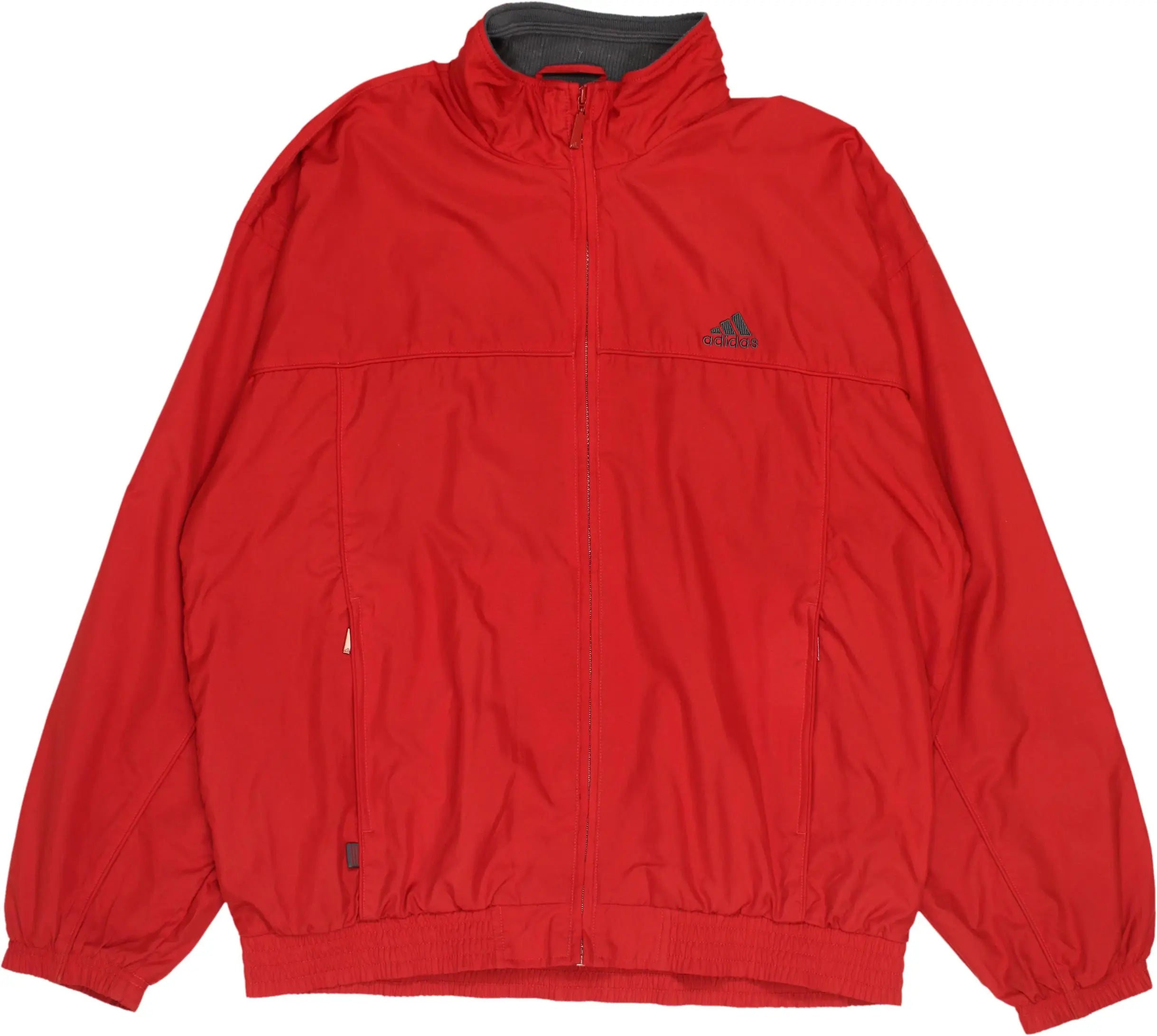 Adidas - 00s Red Track Jacket by Adidas- ThriftTale.com - Vintage and second handclothing