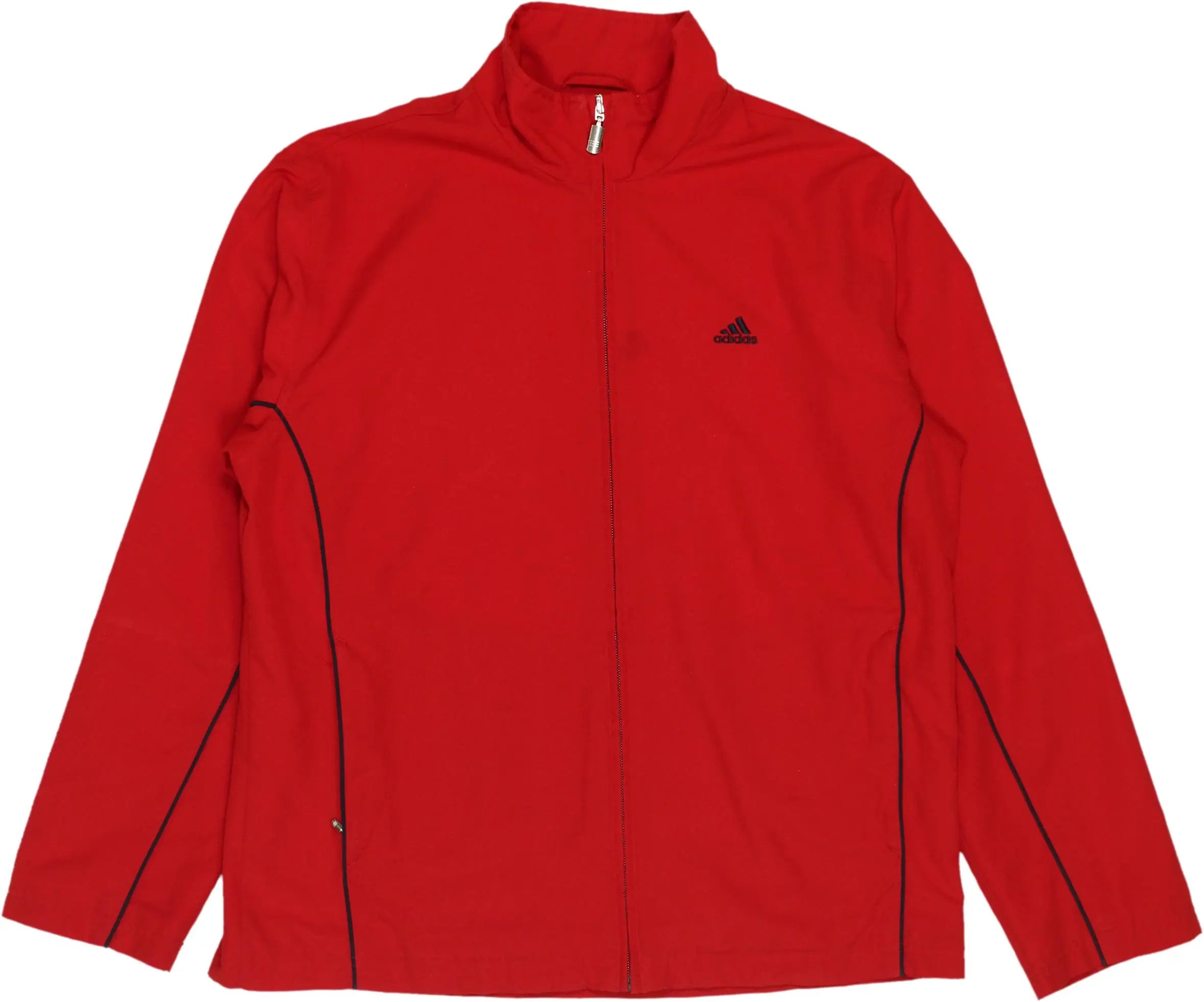 Adidas - 00s Red Track Jacket by Adidas- ThriftTale.com - Vintage and second handclothing