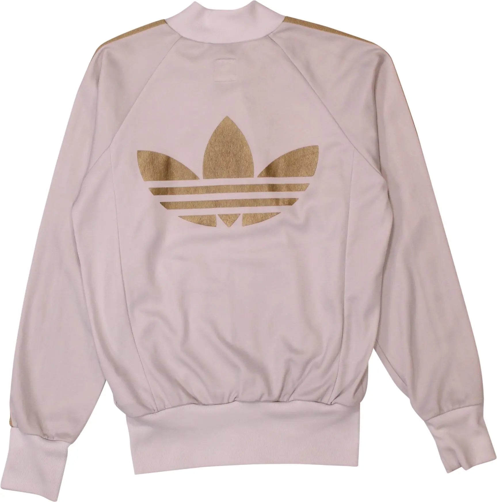 Adidas white shop gold jacket