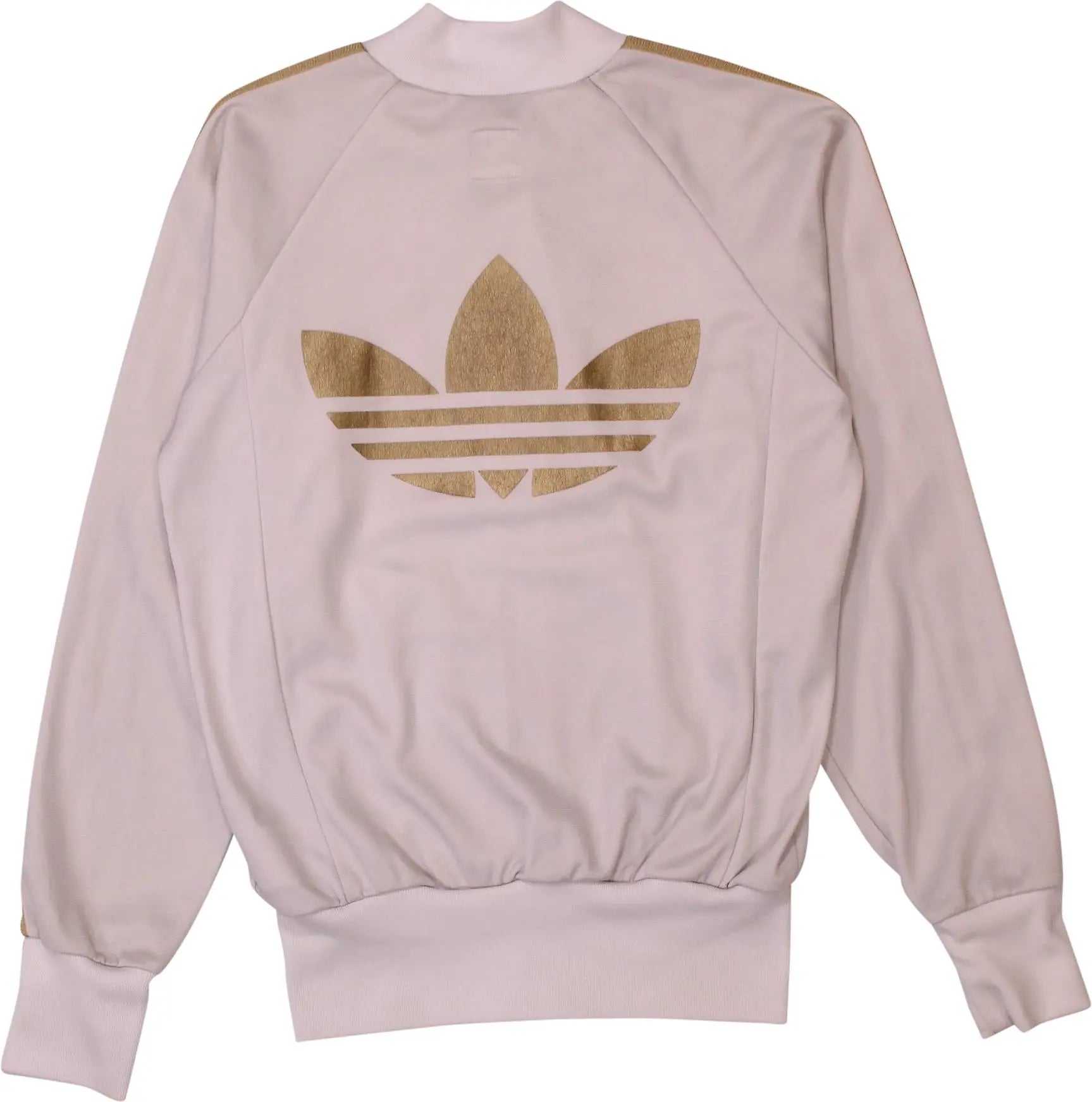 Adidas - 00s White Gold Adidas Track Jacket- ThriftTale.com - Vintage and second handclothing