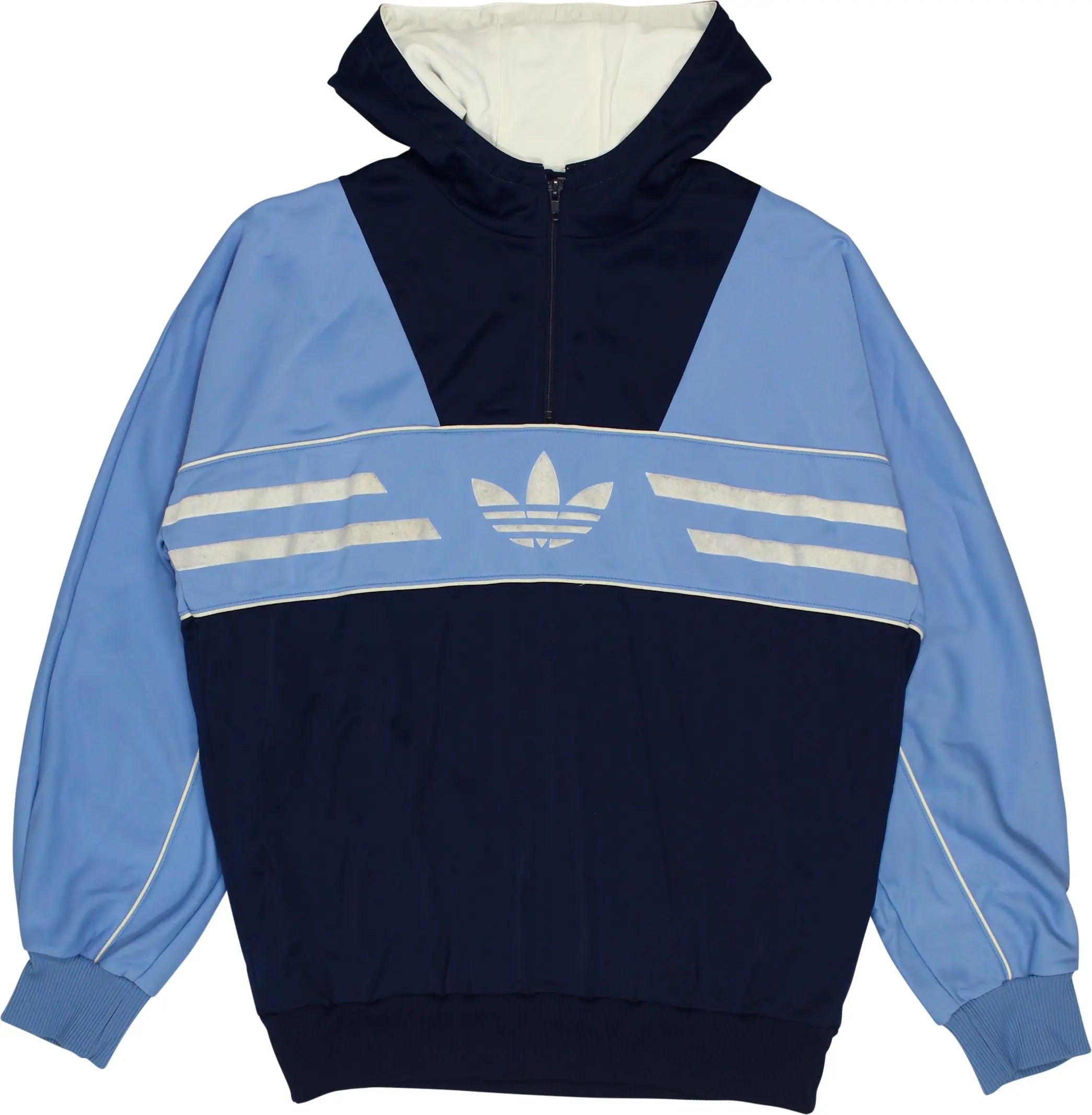 Adidas - 80s Blue Track Jacket by Adidas- ThriftTale.com - Vintage and second handclothing