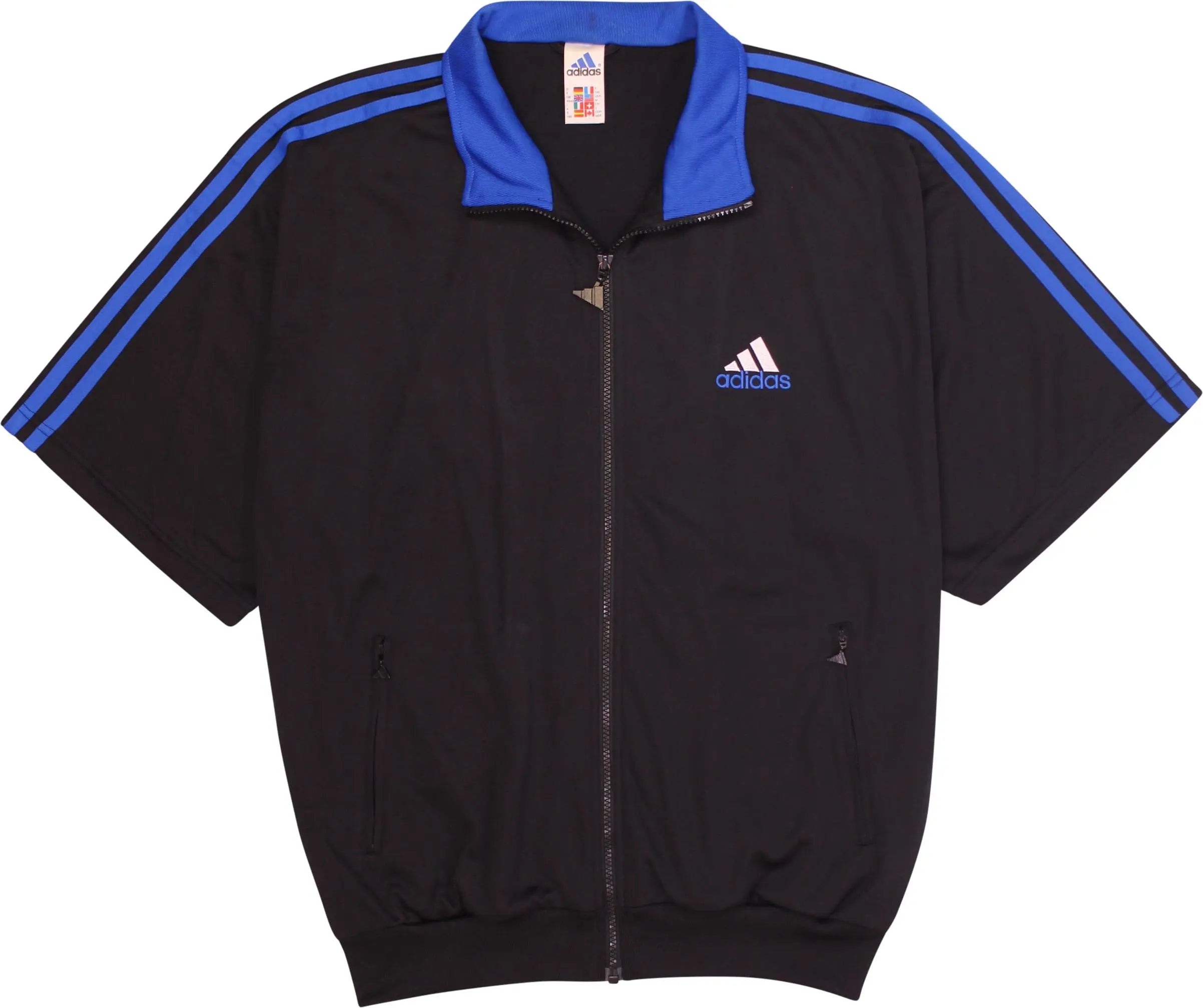 Adidas - 90s Adidas Short Sleeve Track Jacket- ThriftTale.com - Vintage and second handclothing