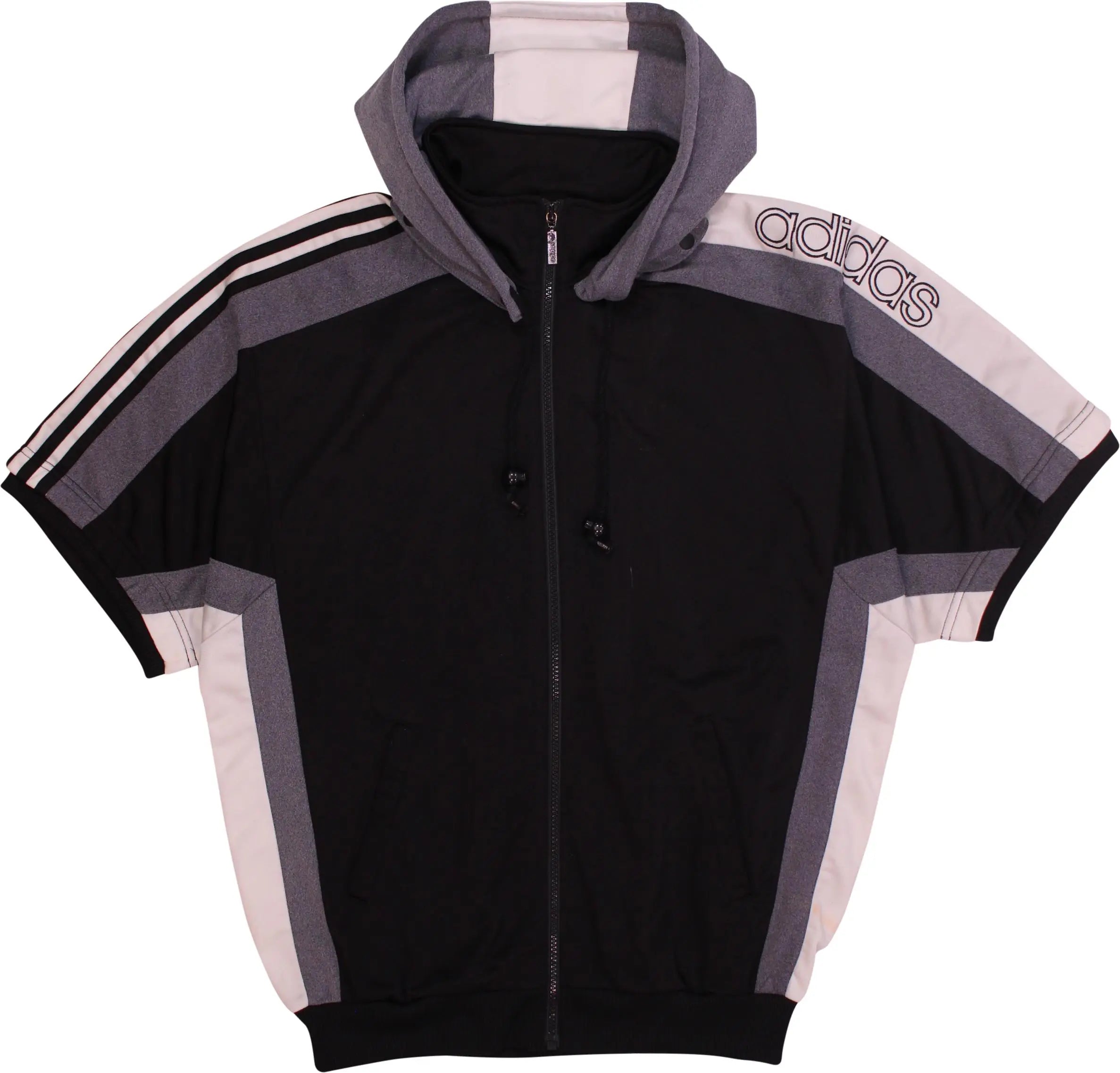 Adidas - 90s Short Sleeve Track Jacket by Adidas- ThriftTale.com - Vintage and second handclothing