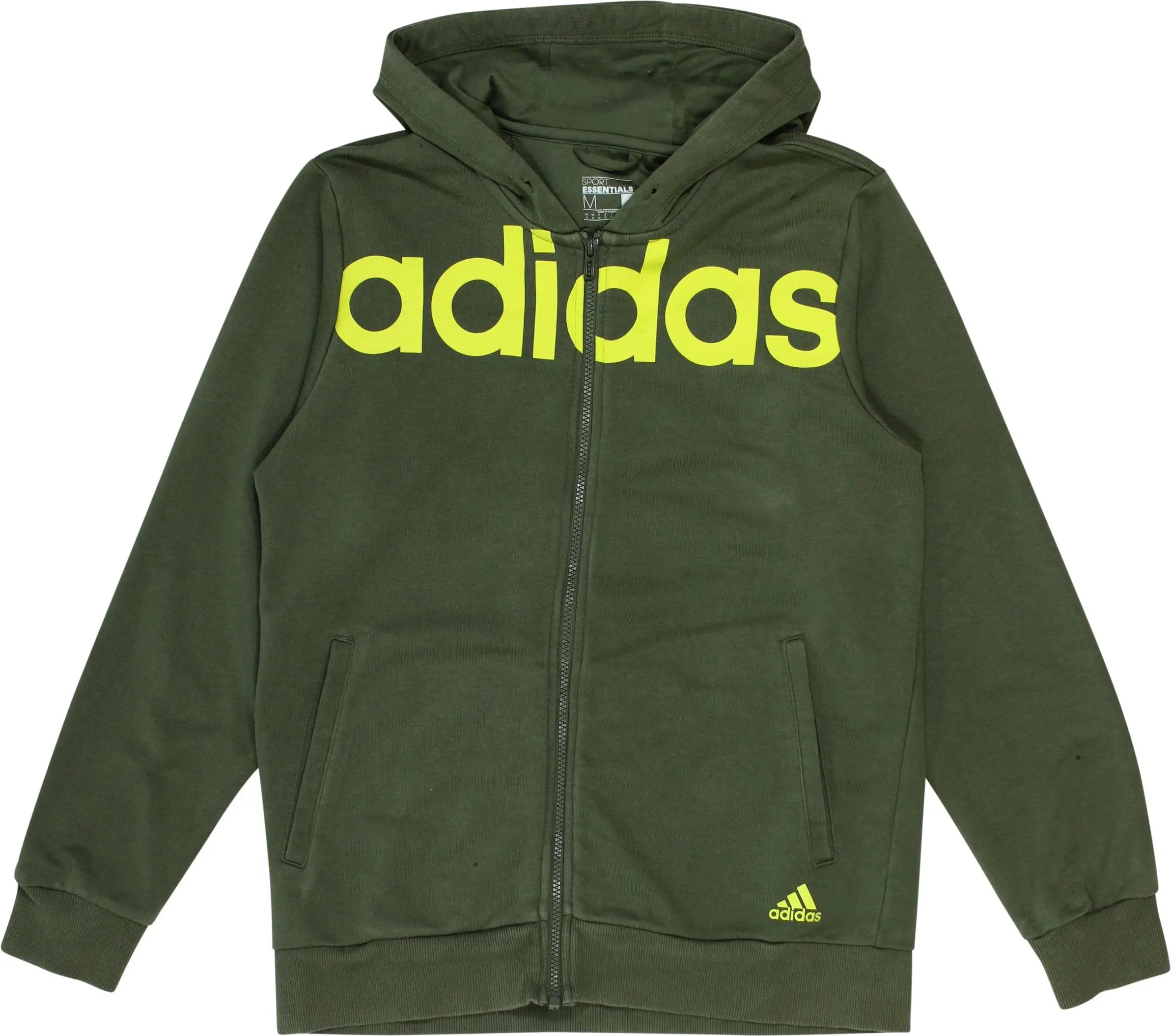 Adidas - Adidas Green Zip Hoodie- ThriftTale.com - Vintage and second handclothing