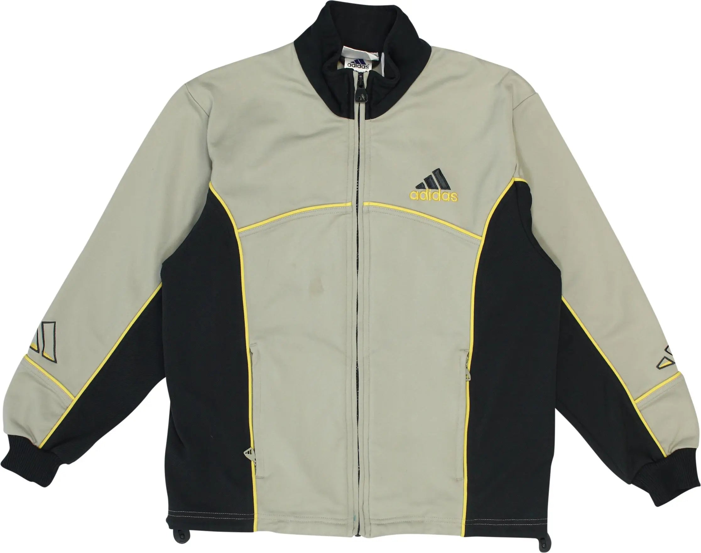 Adidas - Adidas Grey Track Jacket- ThriftTale.com - Vintage and second handclothing