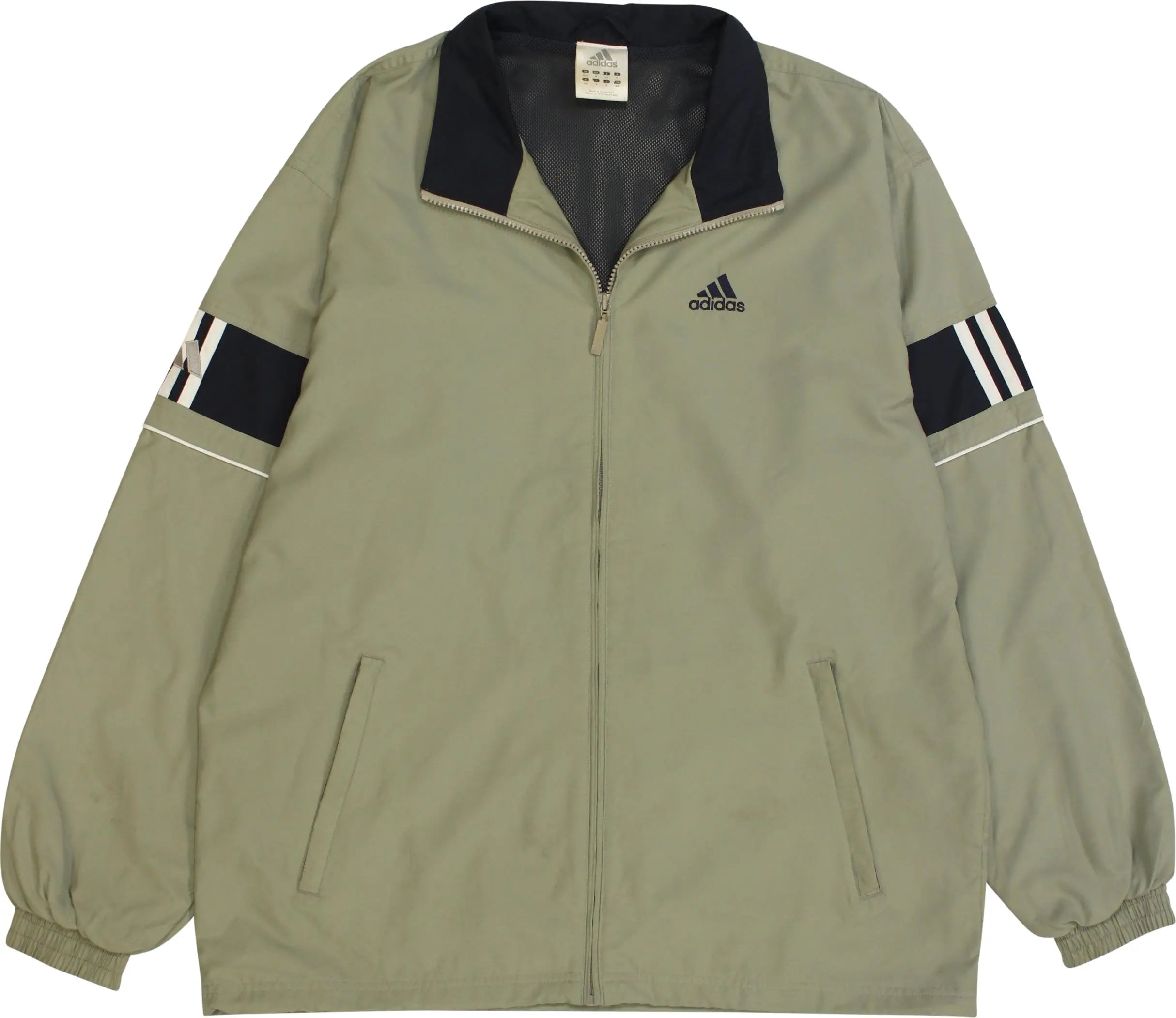 Adidas - Beige Track Jacket by Adidas- ThriftTale.com - Vintage and second handclothing