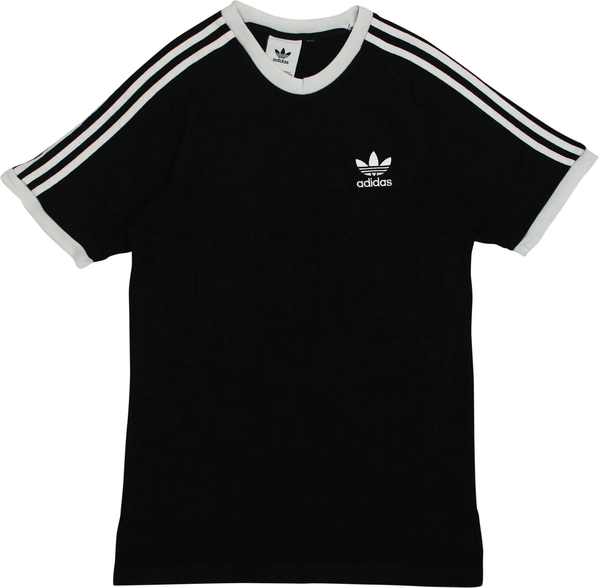 Adidas - Black 3-Stripes T-shirt by Adidas- ThriftTale.com - Vintage and second handclothing