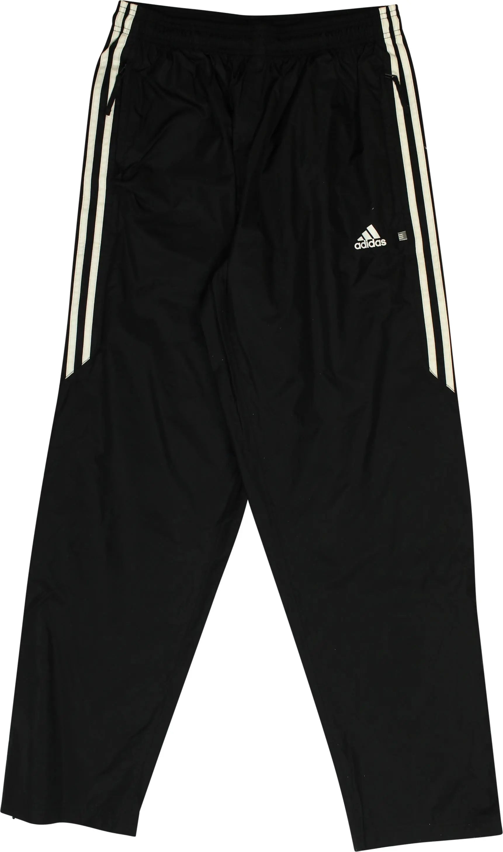 Adidas - Black Adidas Rain Trousers- ThriftTale.com - Vintage and second handclothing
