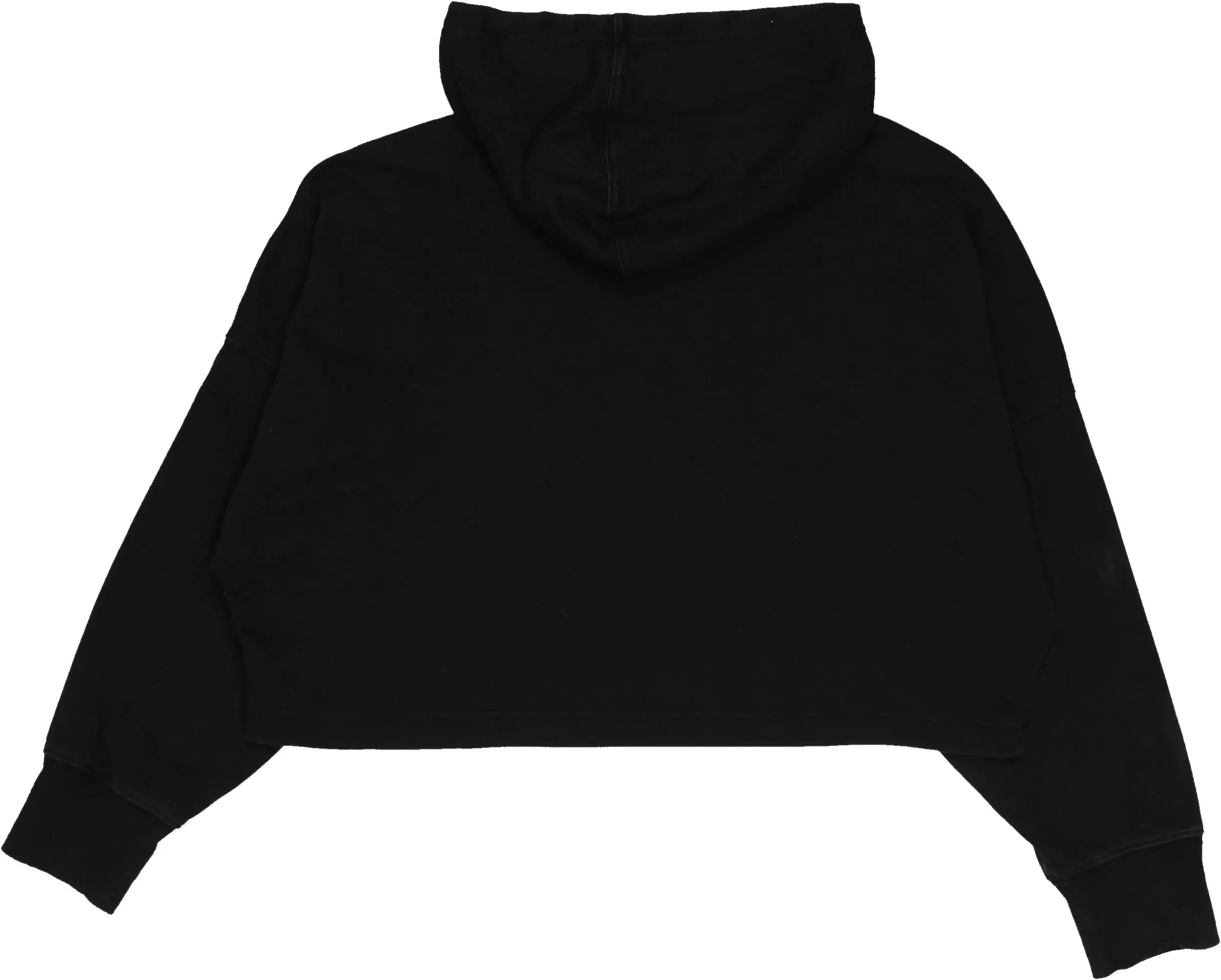 Adidas - Black Cropped Hoodie by Adidas- ThriftTale.com - Vintage and second handclothing