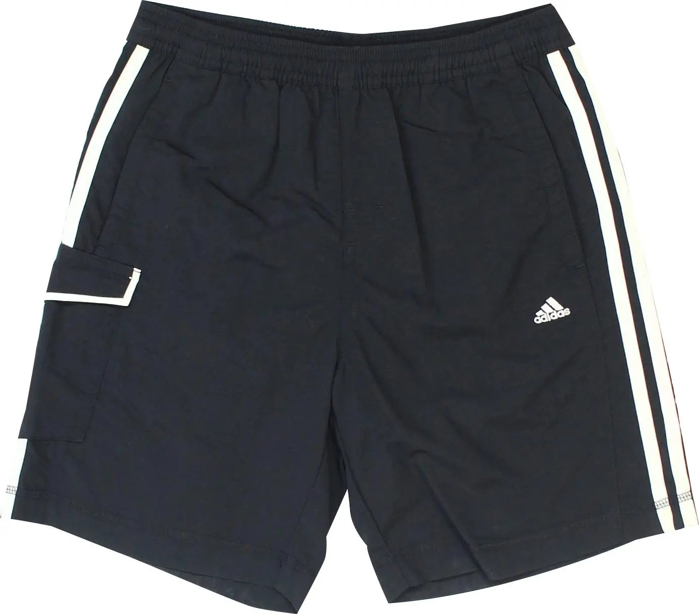 Adidas - Black Sport Shorts by Adidas- ThriftTale.com - Vintage and second handclothing