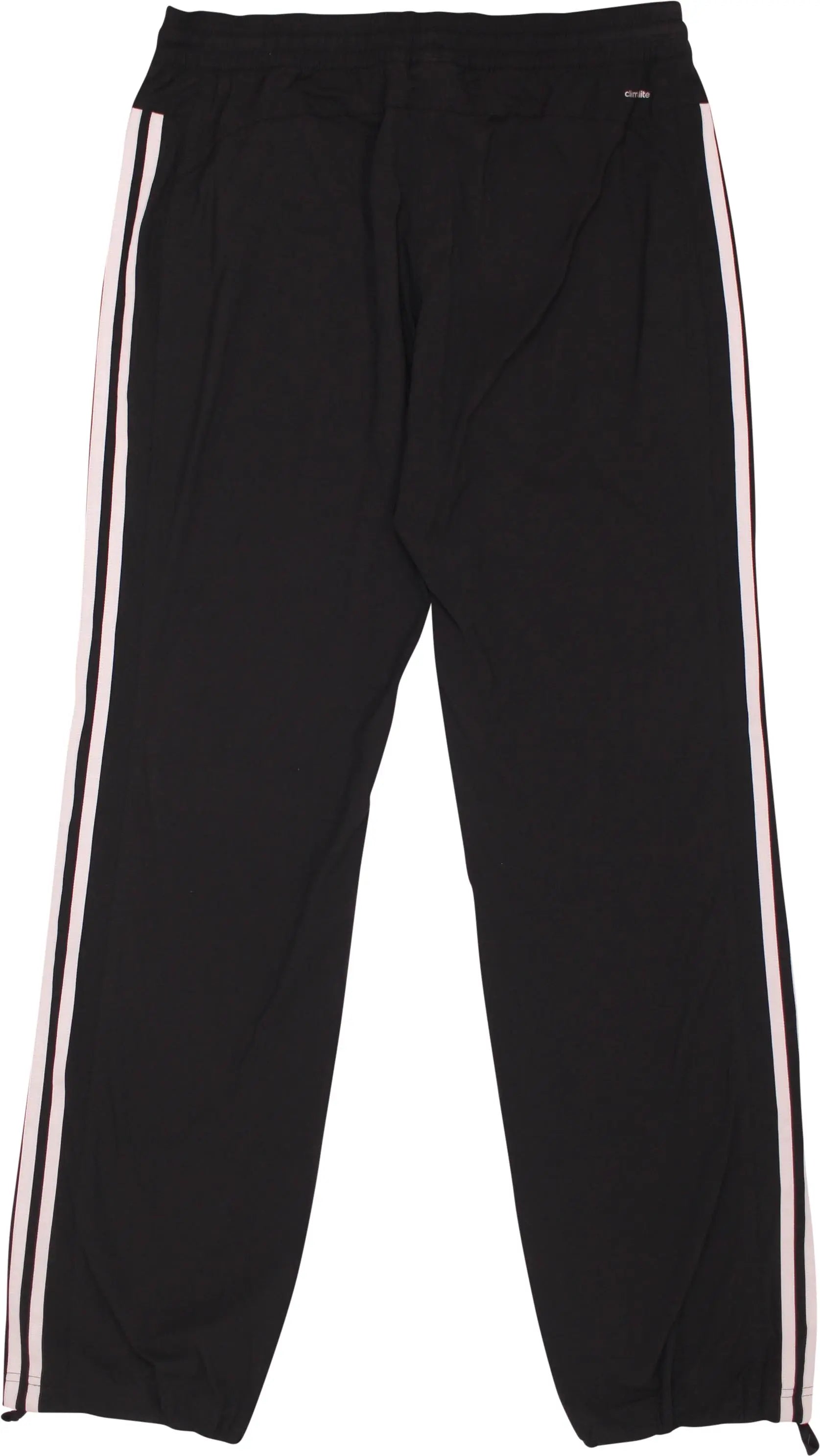 Adidas - Black Track Pants by Adidas- ThriftTale.com - Vintage and second handclothing