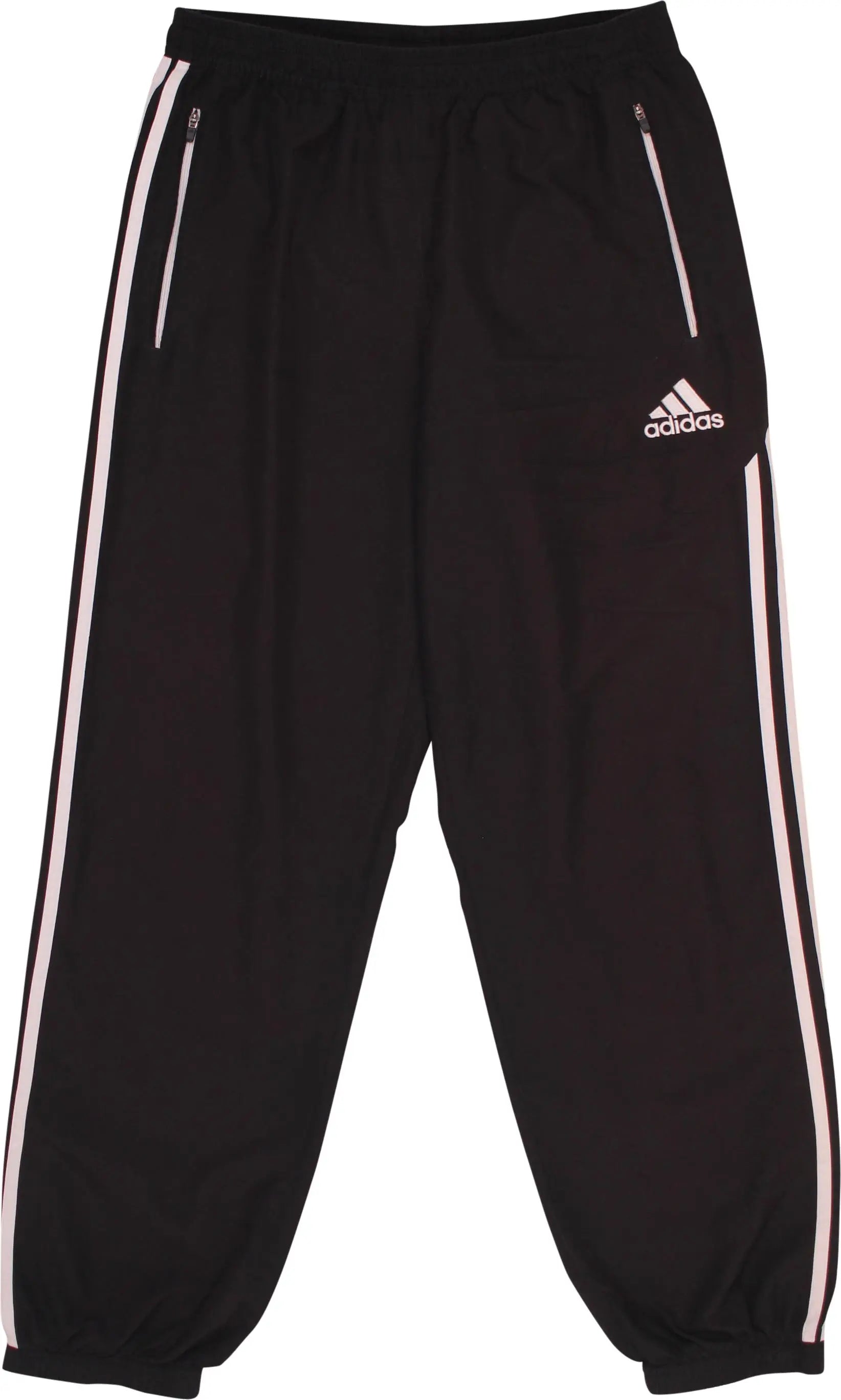 Adidas - Black Track Pants by Adidas- ThriftTale.com - Vintage and second handclothing