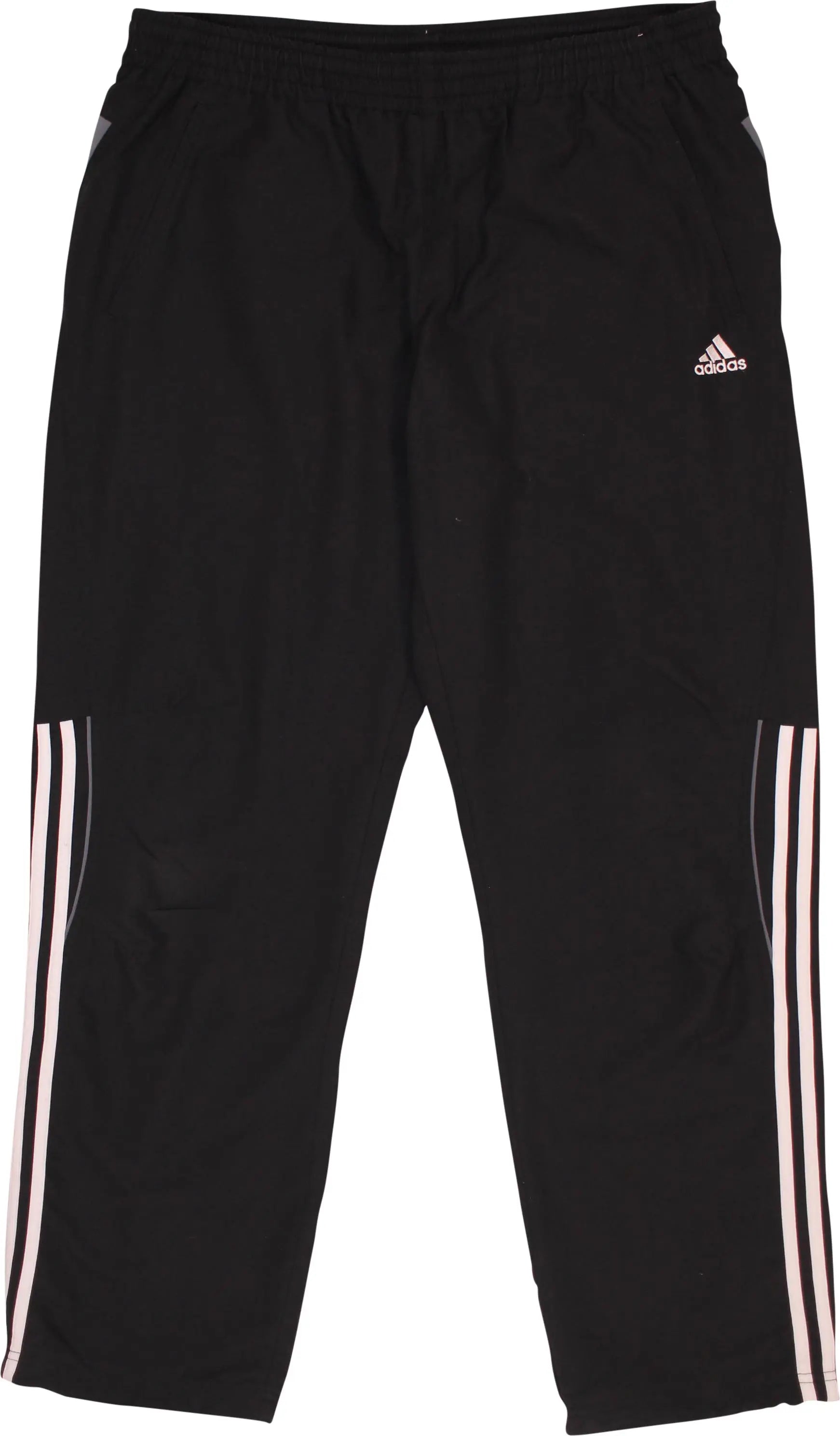 Adidas - Black Trackpants by Adidas- ThriftTale.com - Vintage and second handclothing