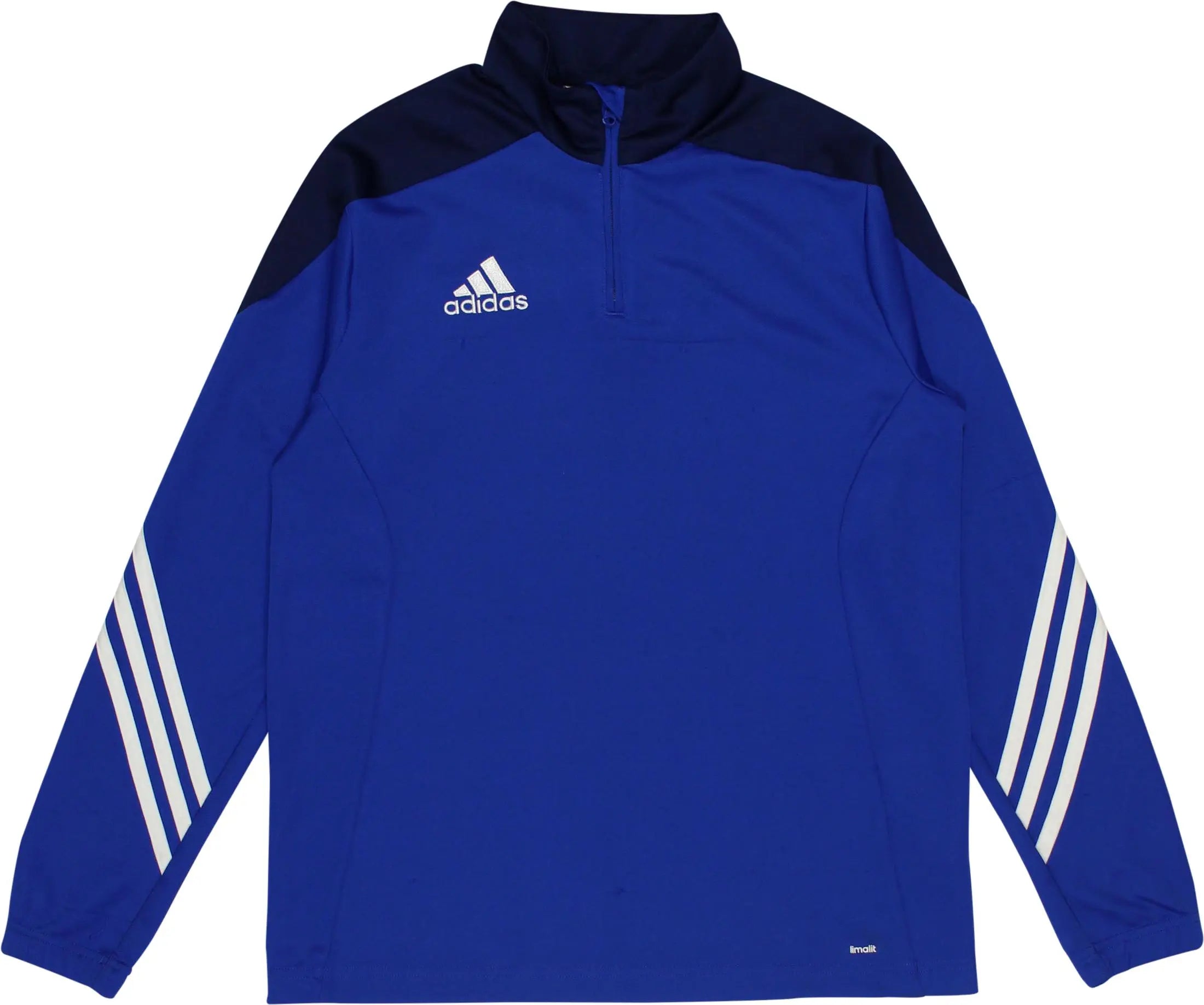 Adidas - Blue Long Sleeve Track Top by Adidas- ThriftTale.com - Vintage and second handclothing