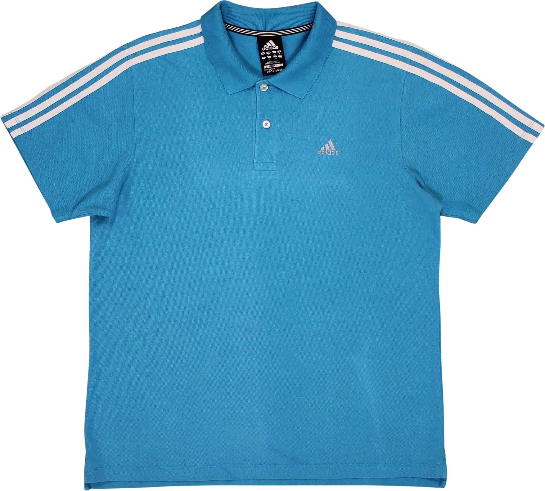 Adidas - Blue Polo Shirt by Adidas- ThriftTale.com - Vintage and second handclothing