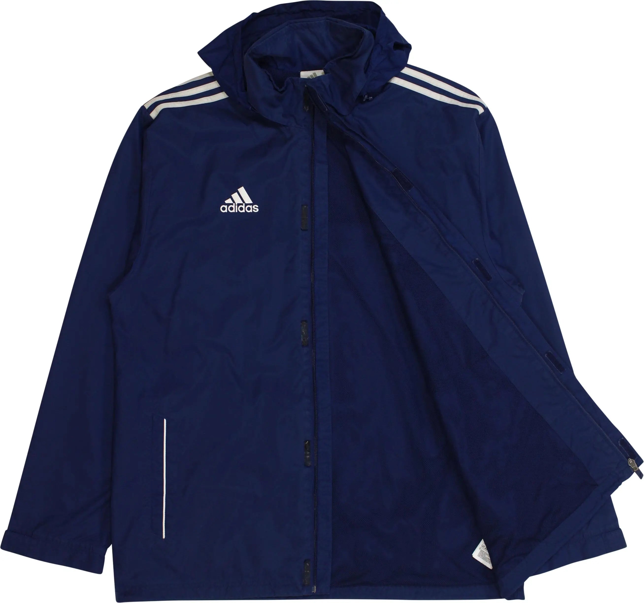 Adidas - Blue Rain Jacket by Adidas- ThriftTale.com - Vintage and second handclothing