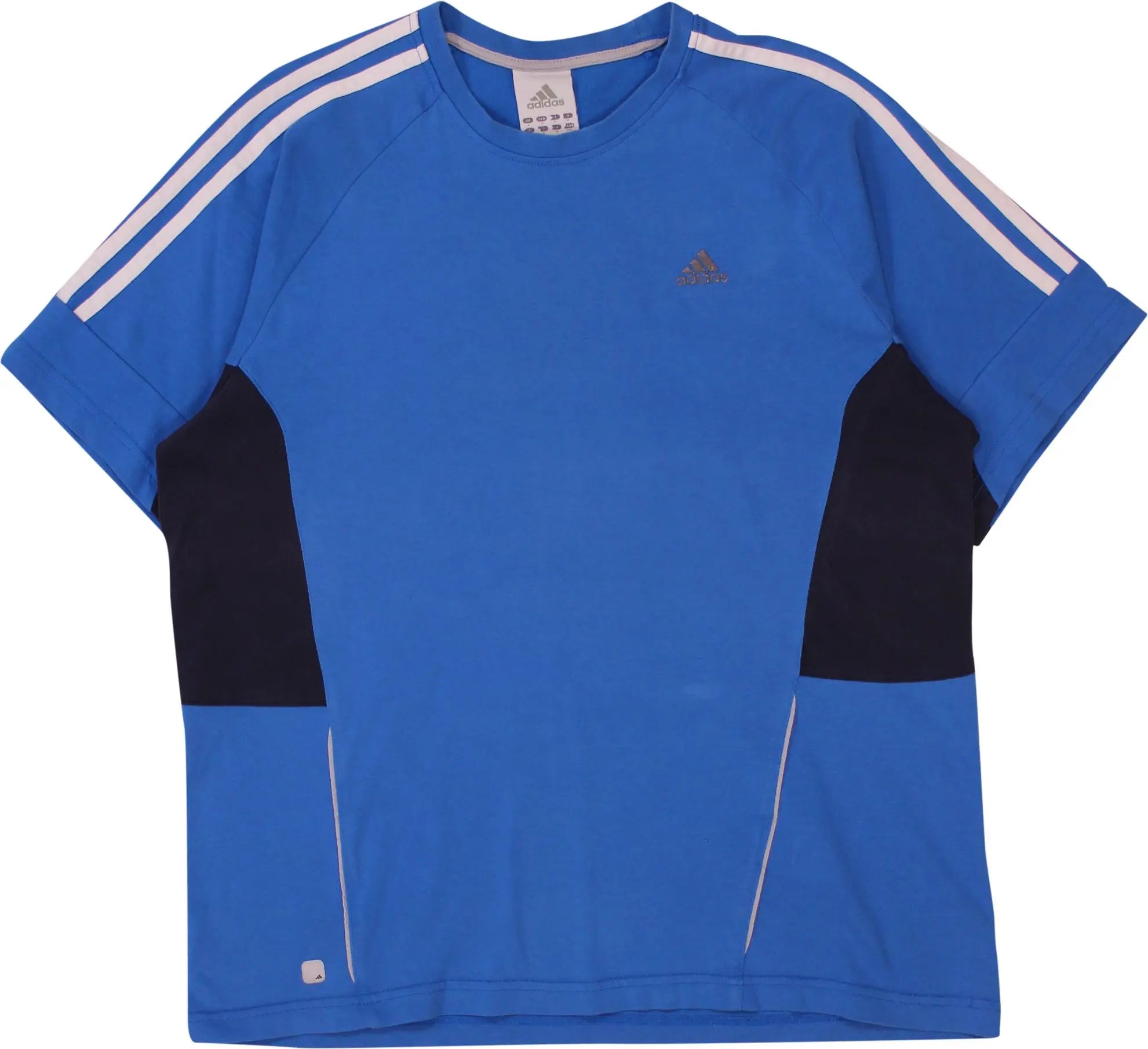 Adidas - Blue Sport T-shirt by Adidas- ThriftTale.com - Vintage and second handclothing