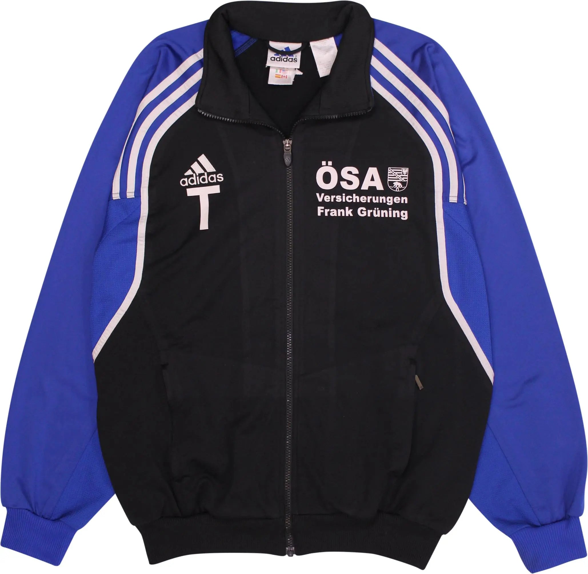 Adidas - Blue Track Jacket  by Adidas- ThriftTale.com - Vintage and second handclothing