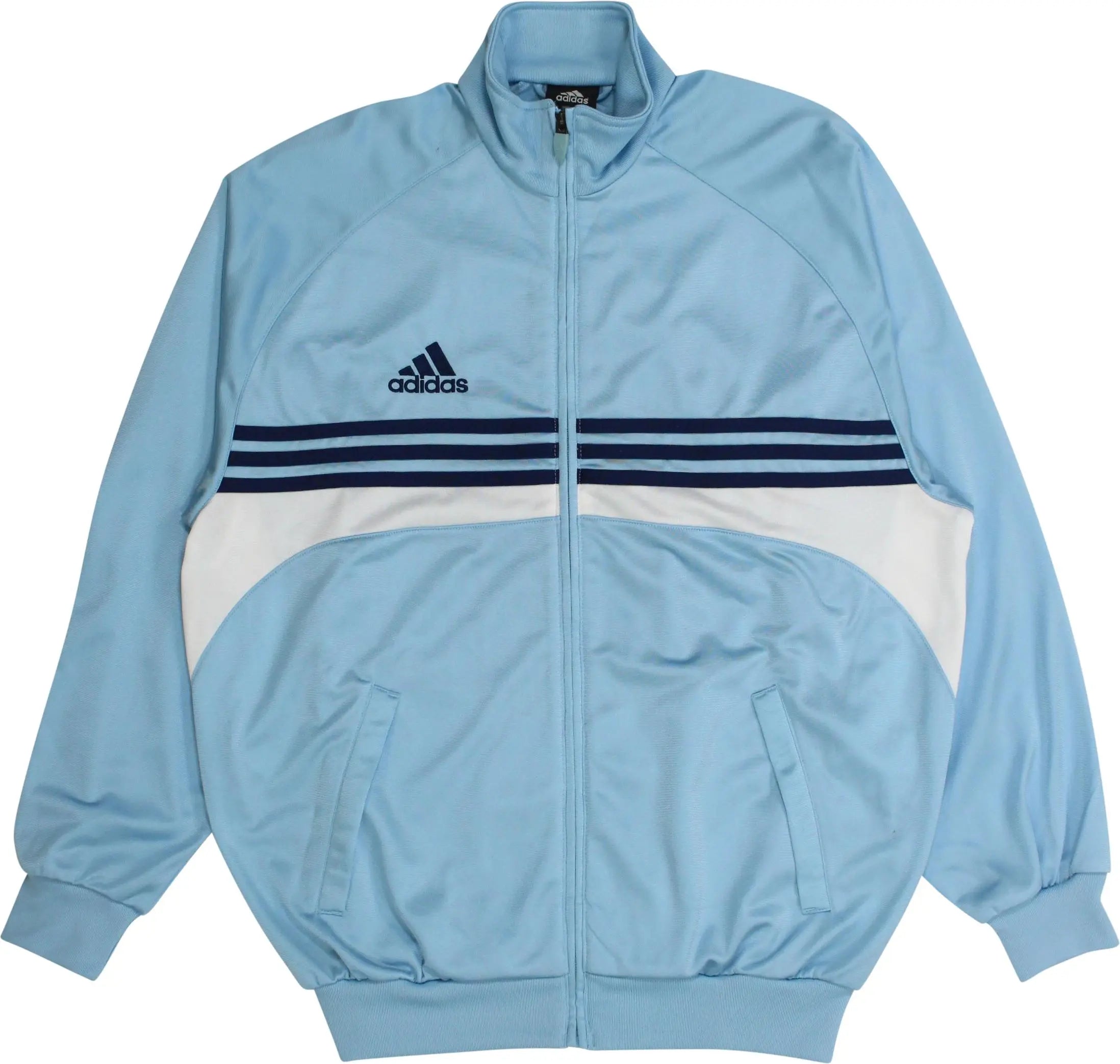 Adidas - Blue Track Jacket by Adidas- ThriftTale.com - Vintage and second handclothing